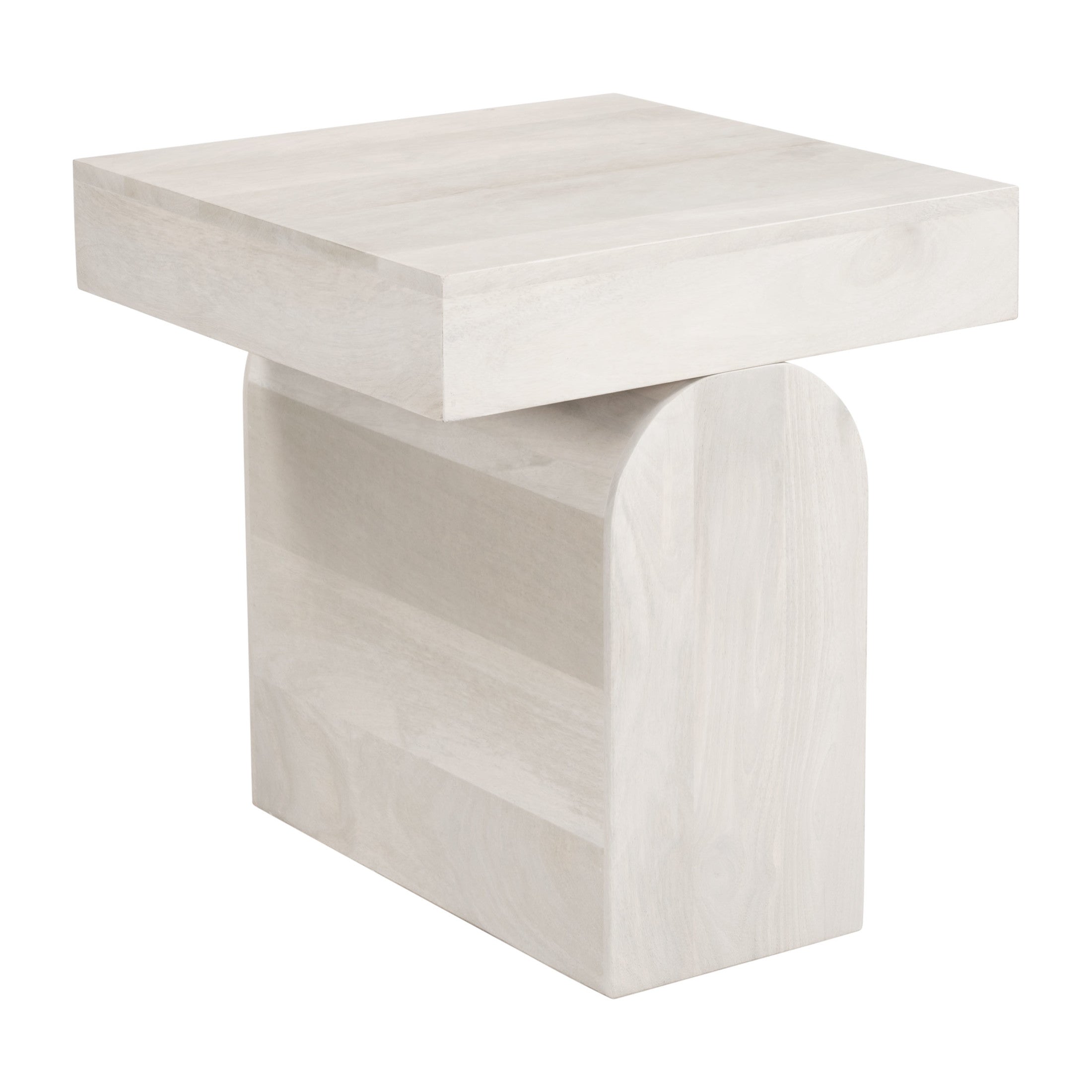 Kiel Side Table Whitewashed