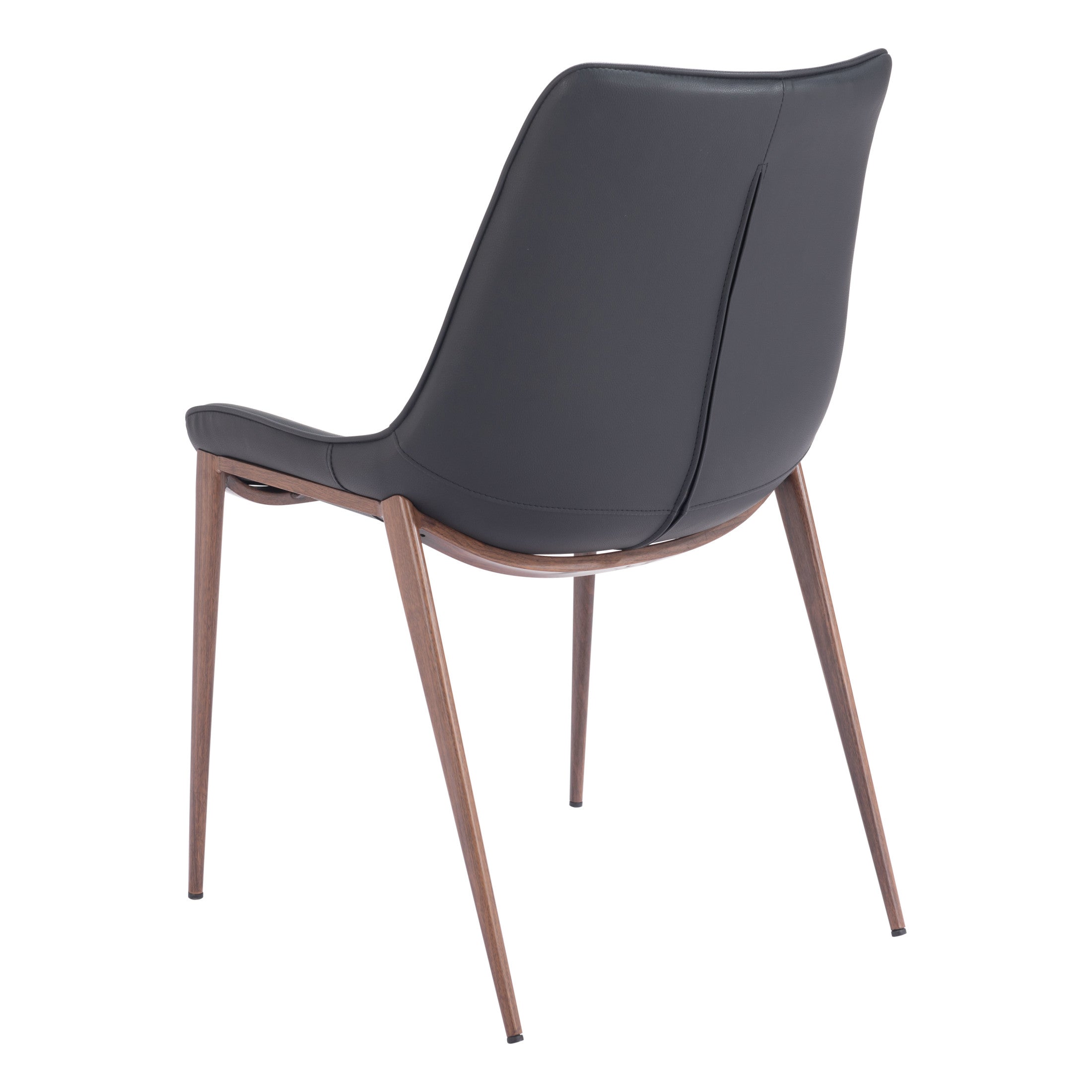 Magnus Dining Chair (Set of 2) Black & Walnut