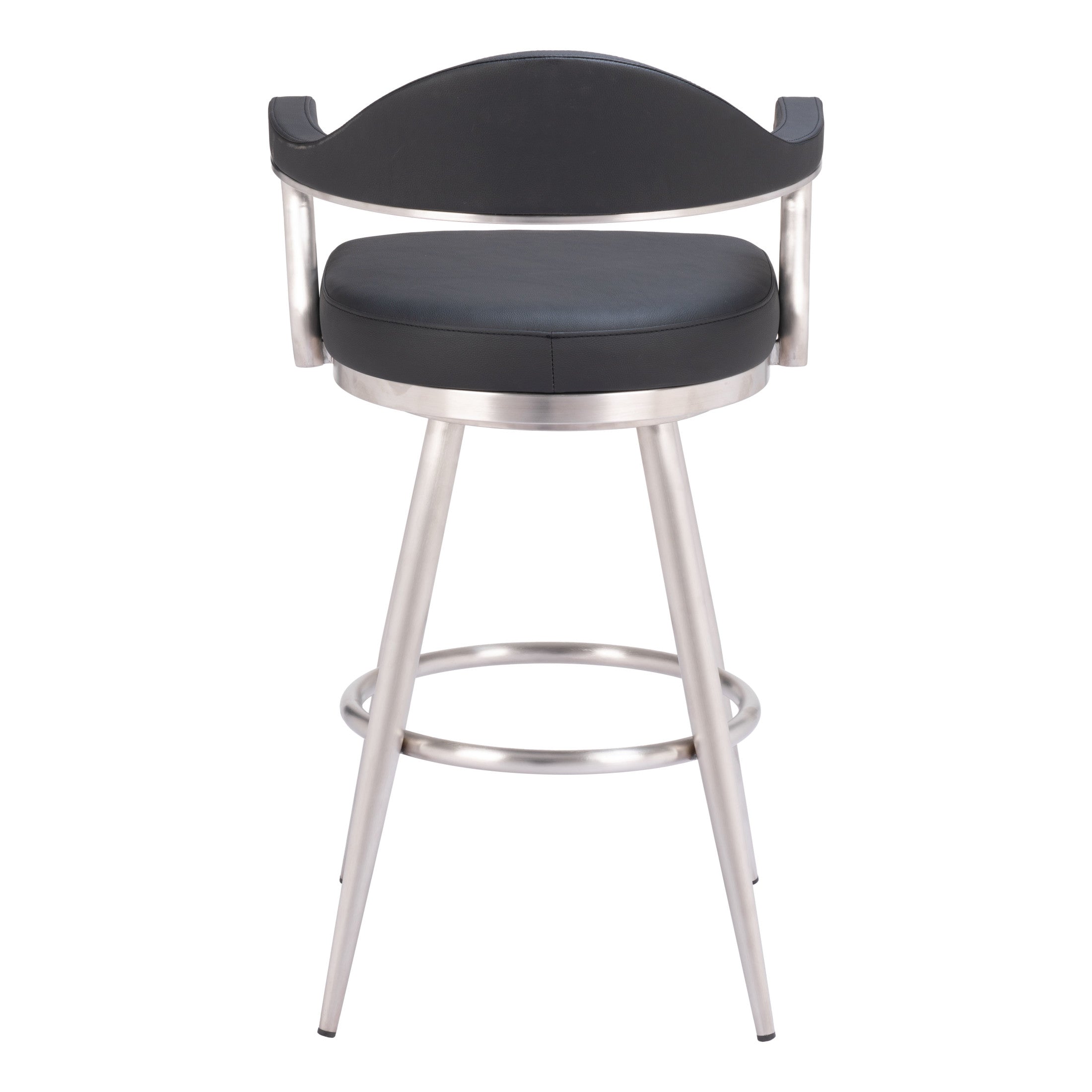 Vagur Swivel Barstool Black