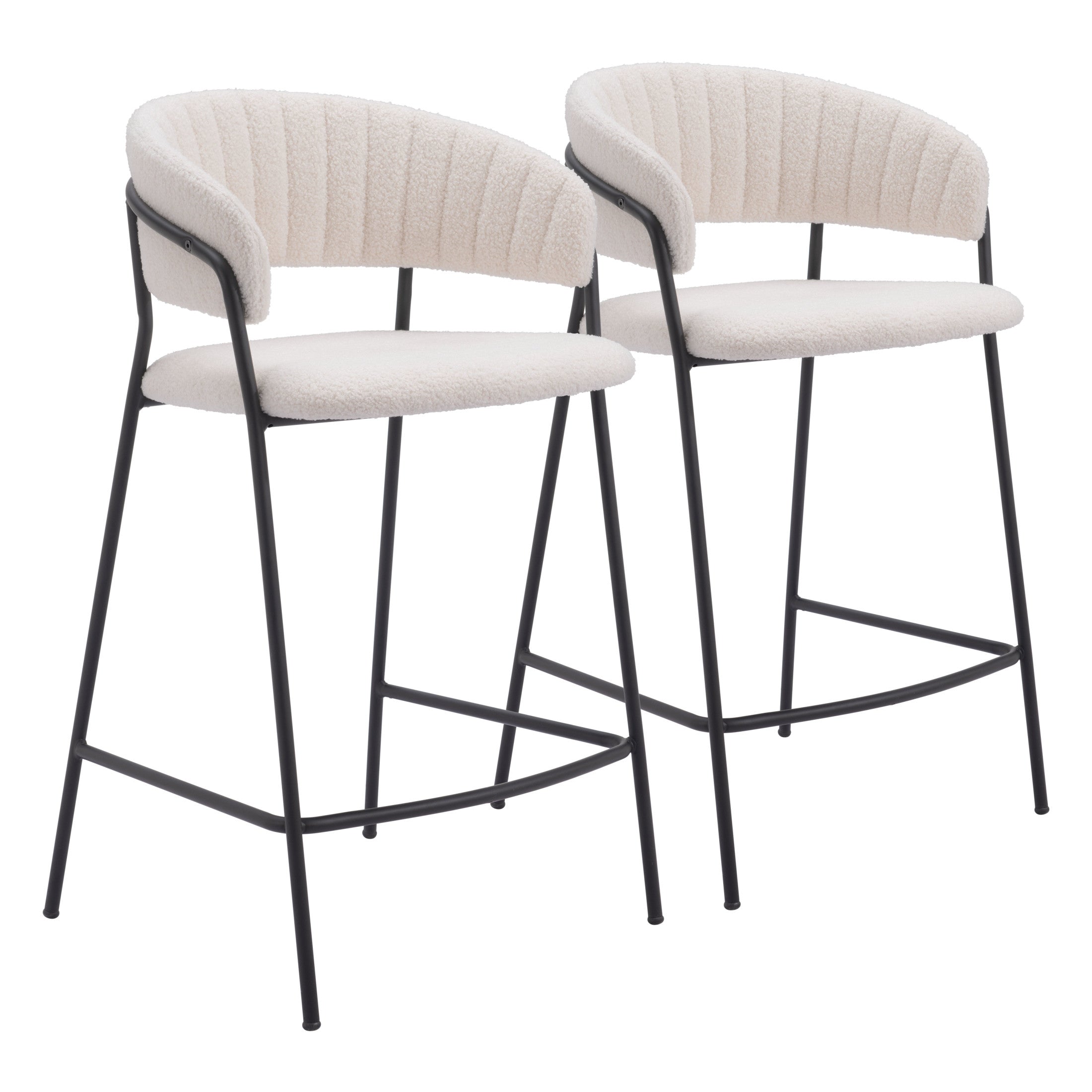 Josephine Counter Stool (Set of 2) Cream