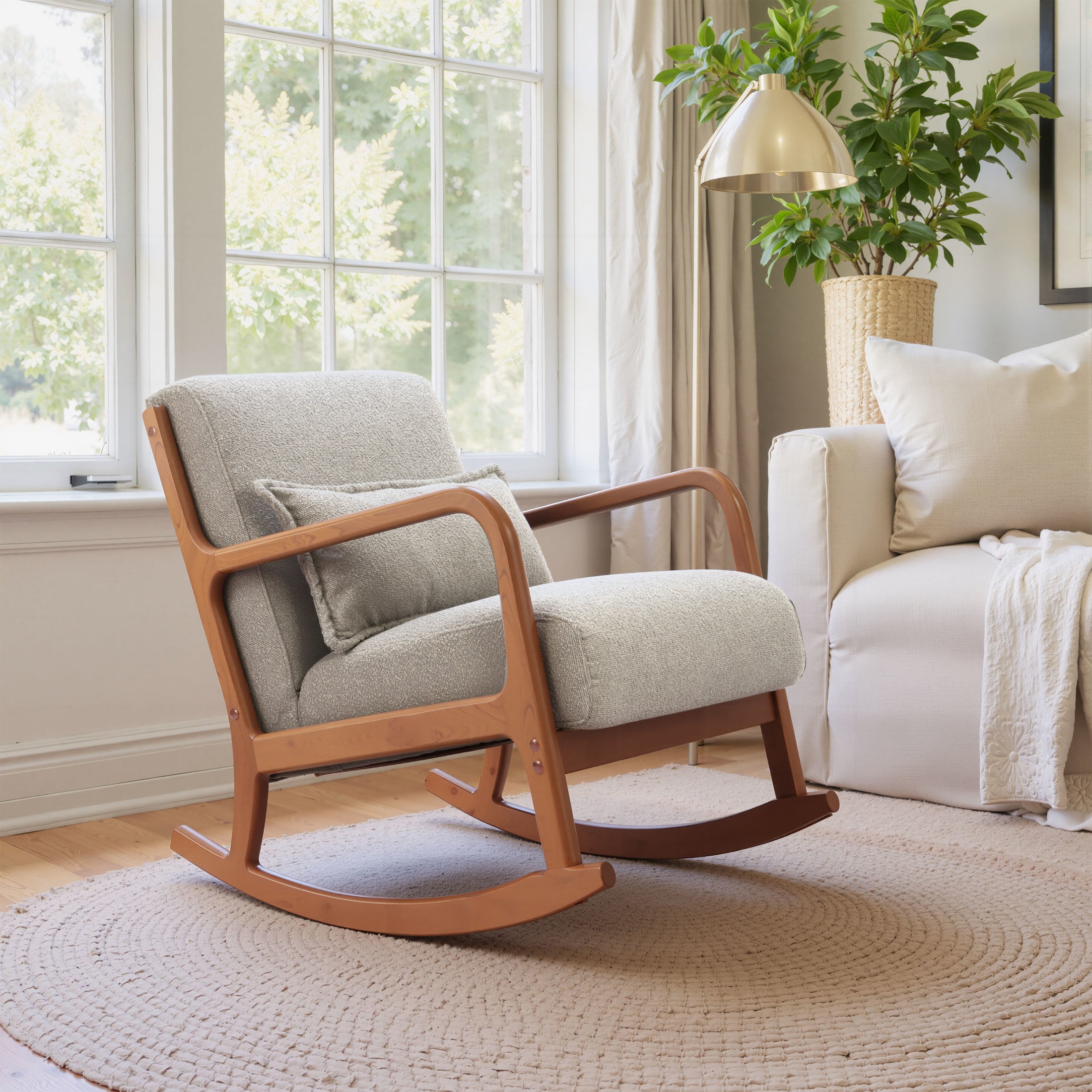 Hady Rocking Chair Gray