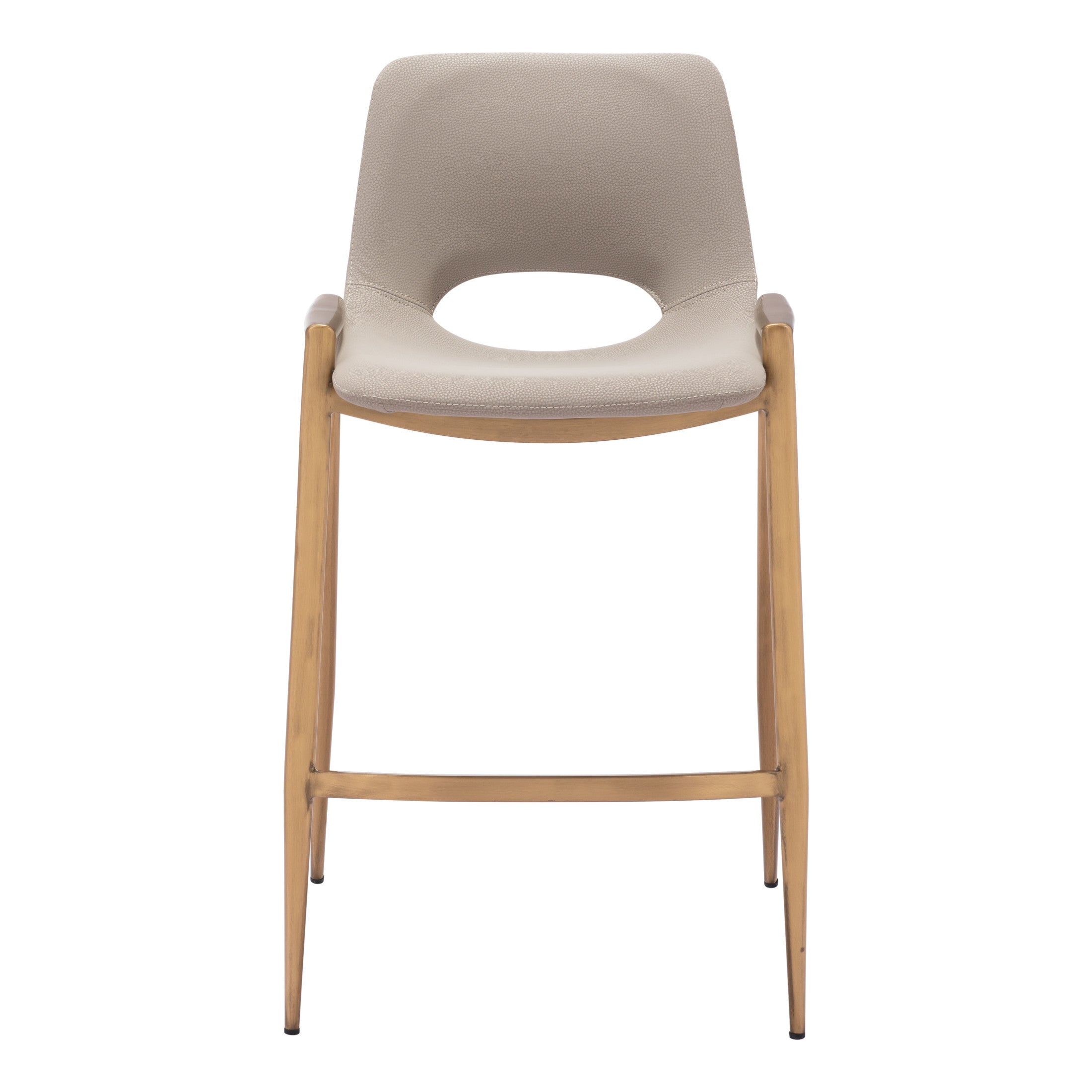 Desi Counter Stool (Set of 2) Beige & Gold