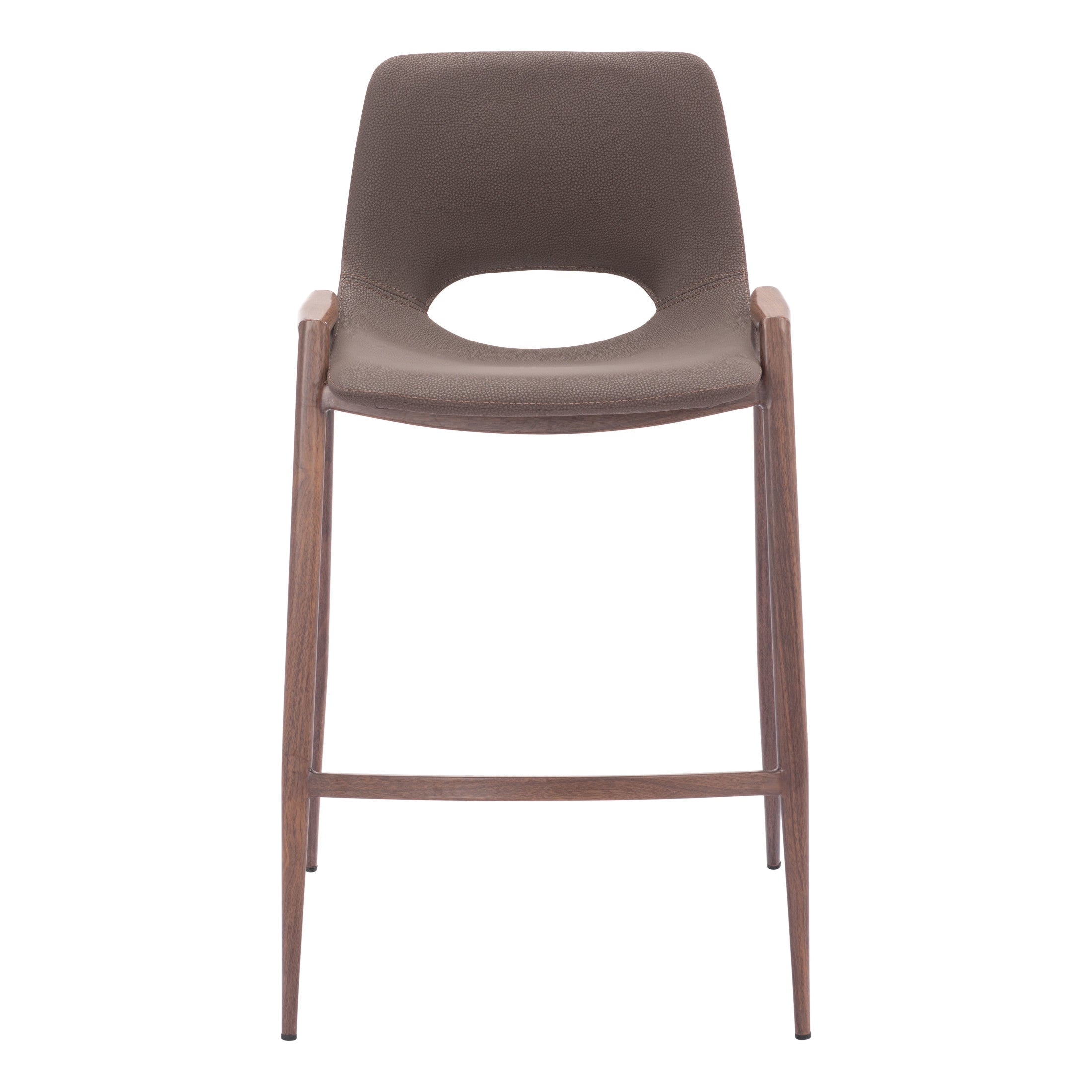 Desi Counter Stool (Set of 2) Brown & Walnut