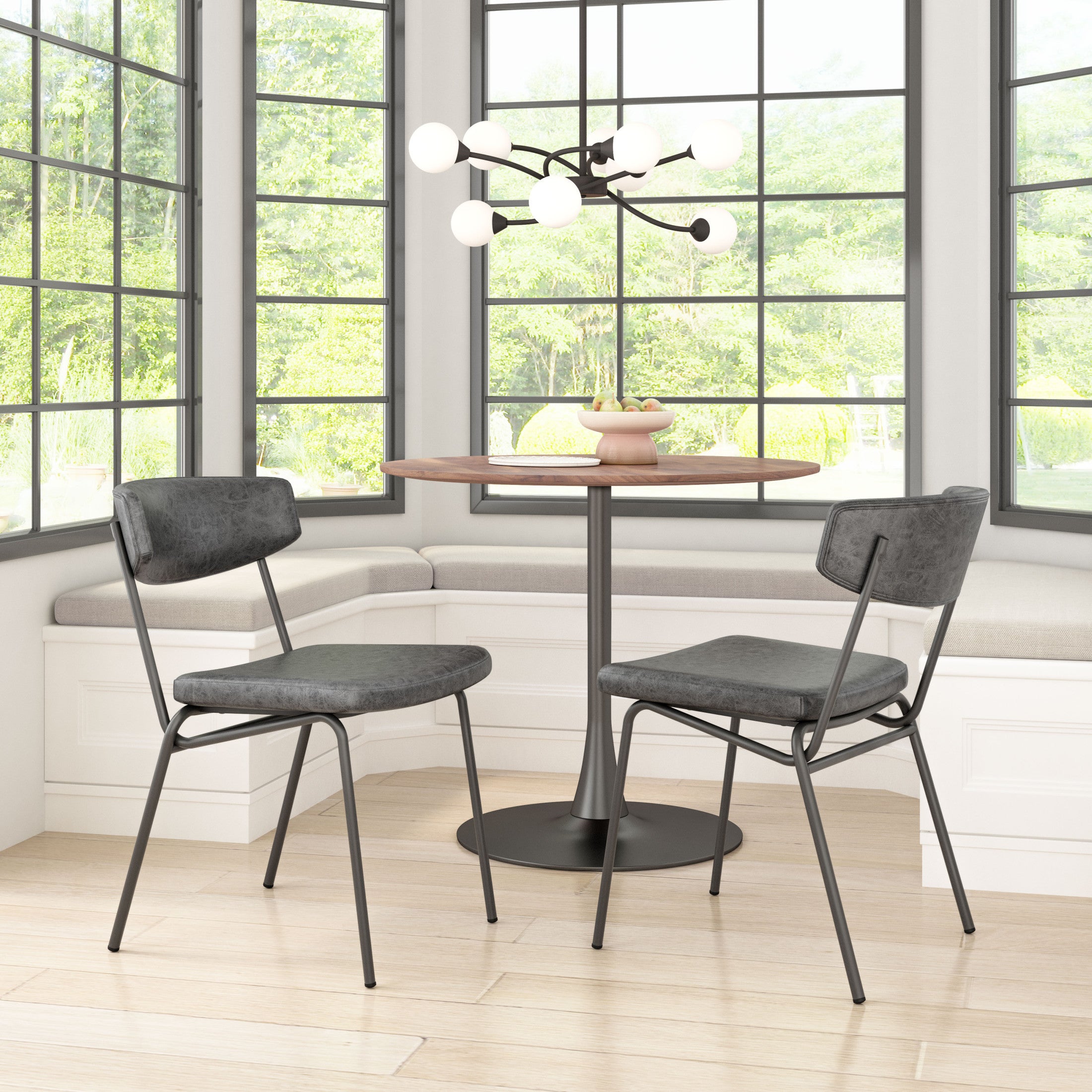 Charon Dining Chair (Set of 2) Vintage Black