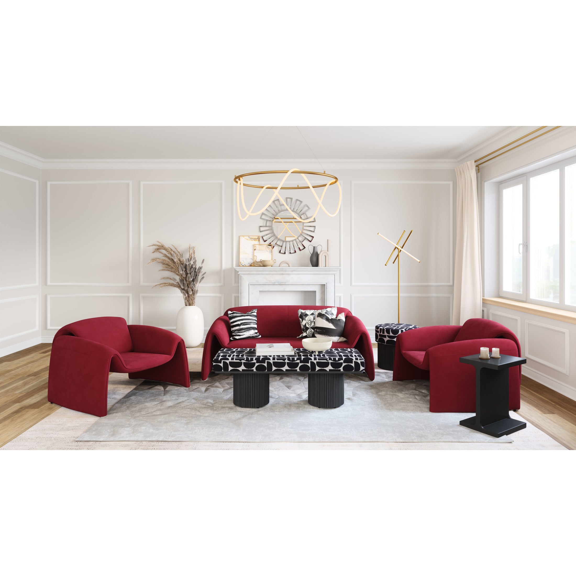 Horten Accent Chair Red