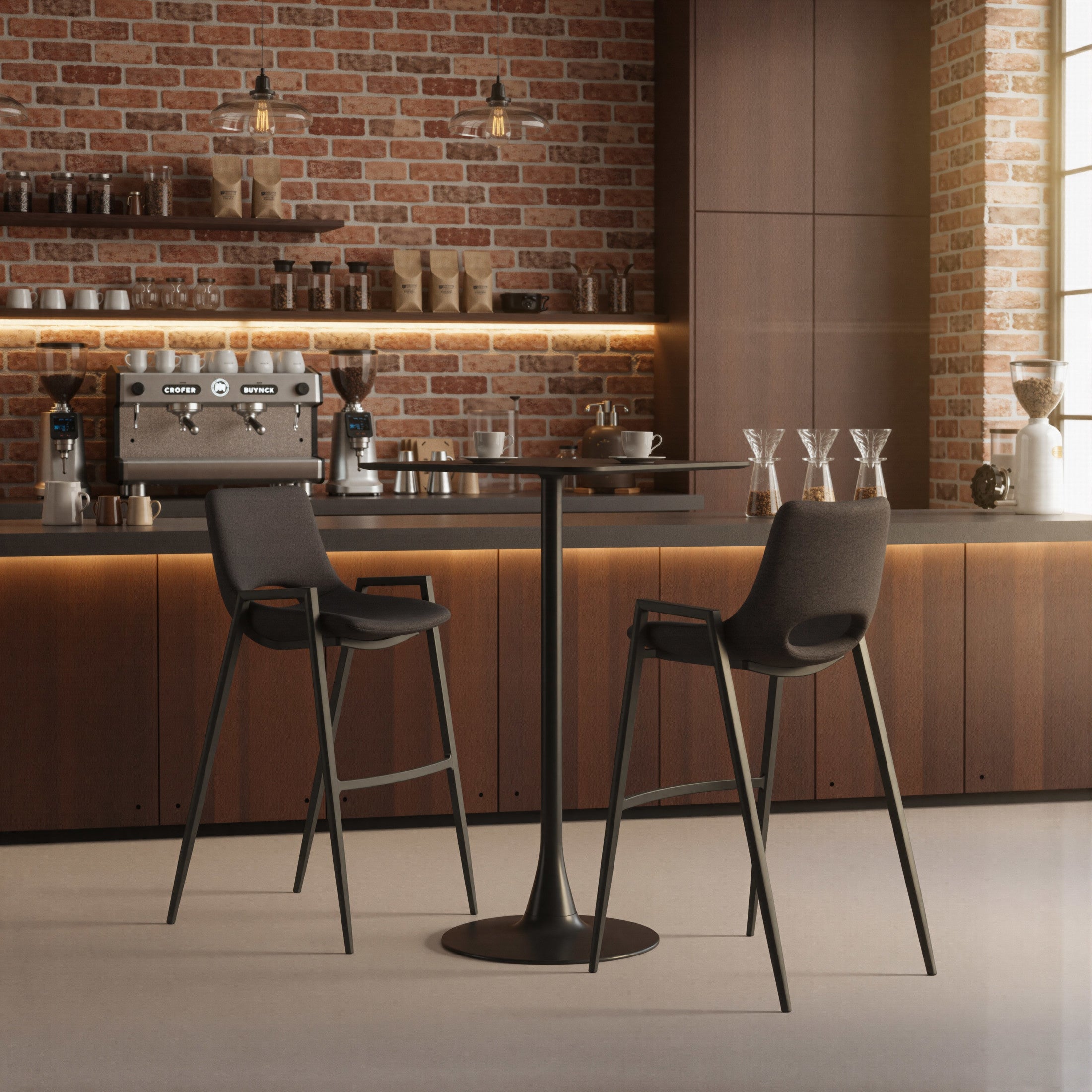 Desi Barstool (Set of 2) Black