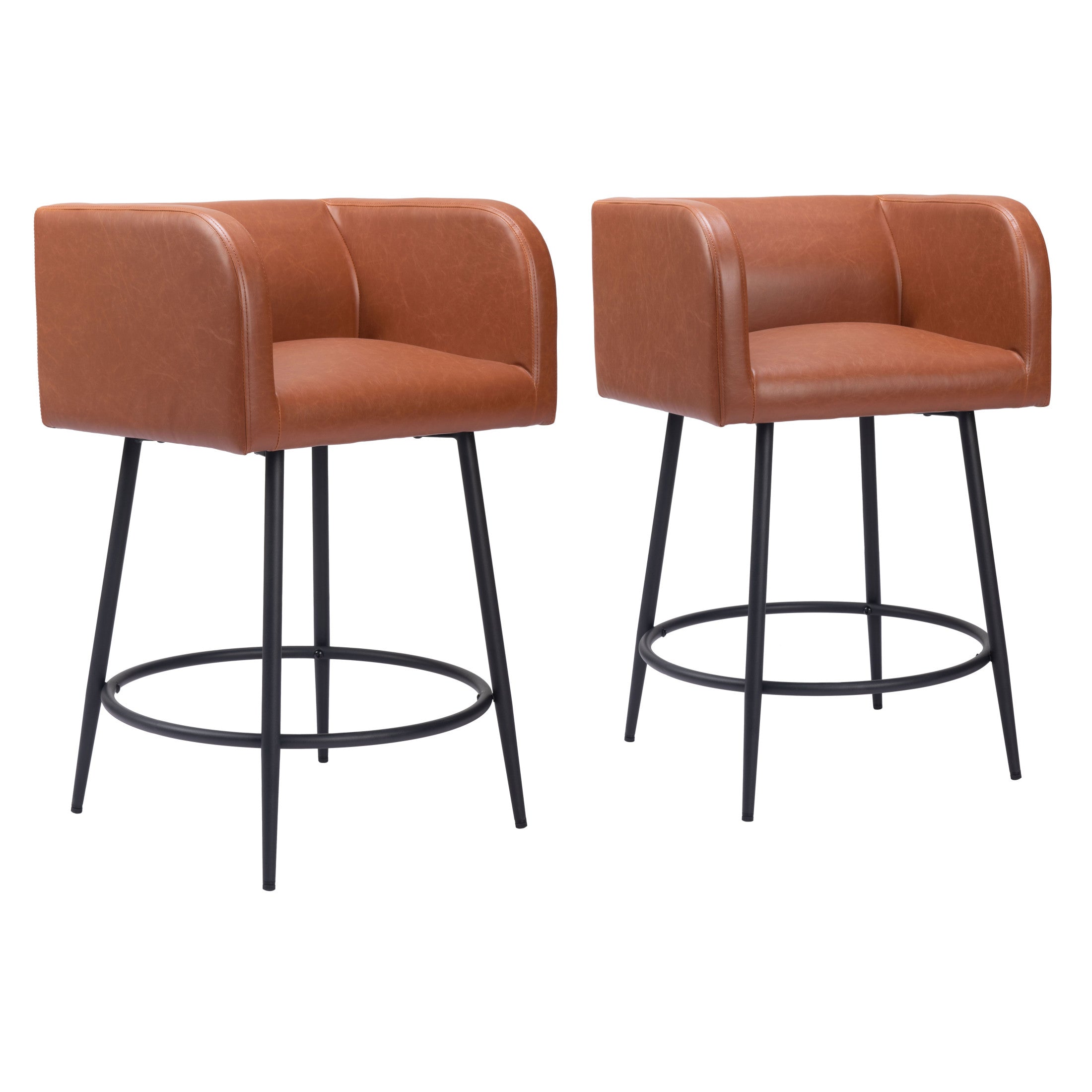 Horbat Counter Stool (Set of 2) Brown