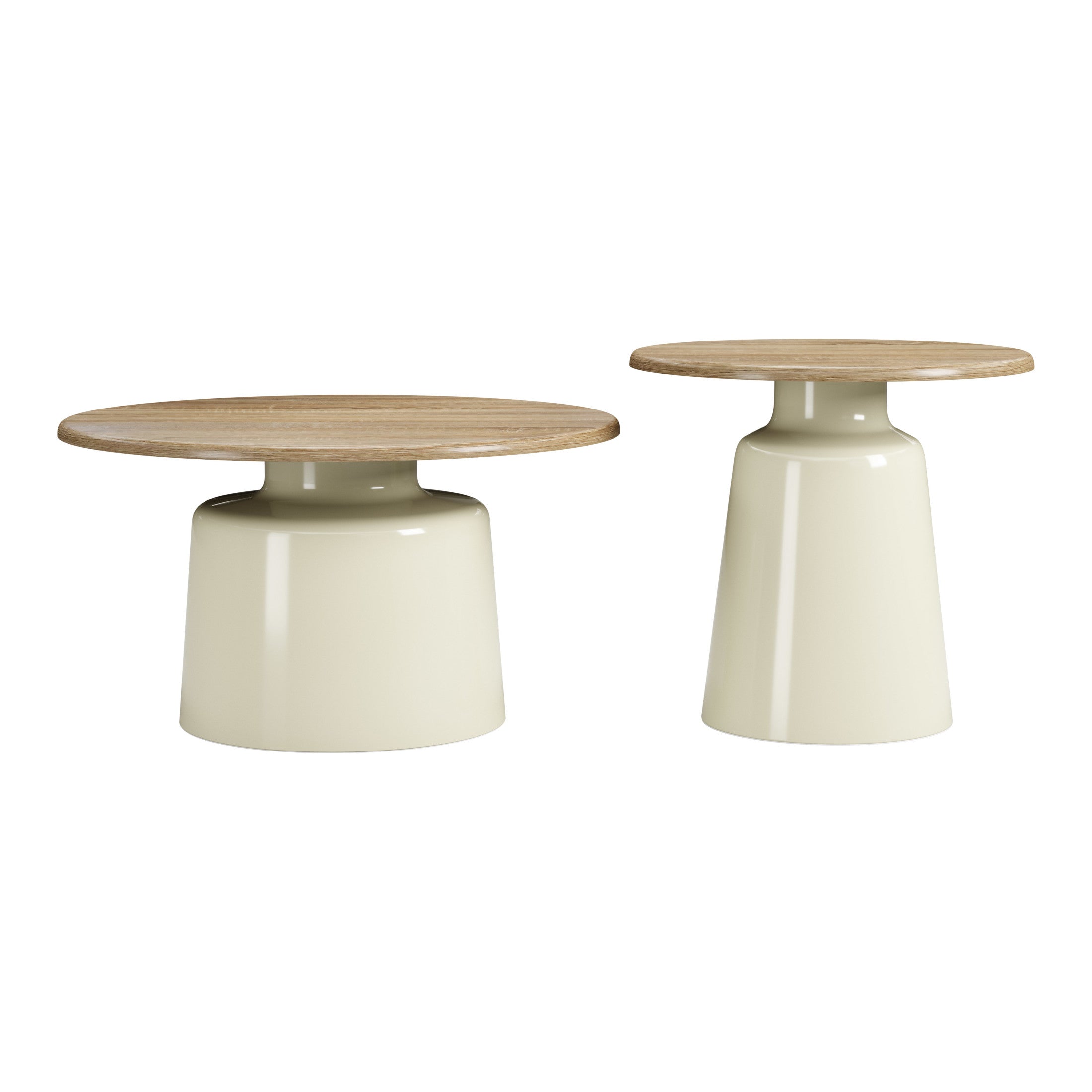 Lireen Coffee Table Set (2-Piece) Natural & Ivory