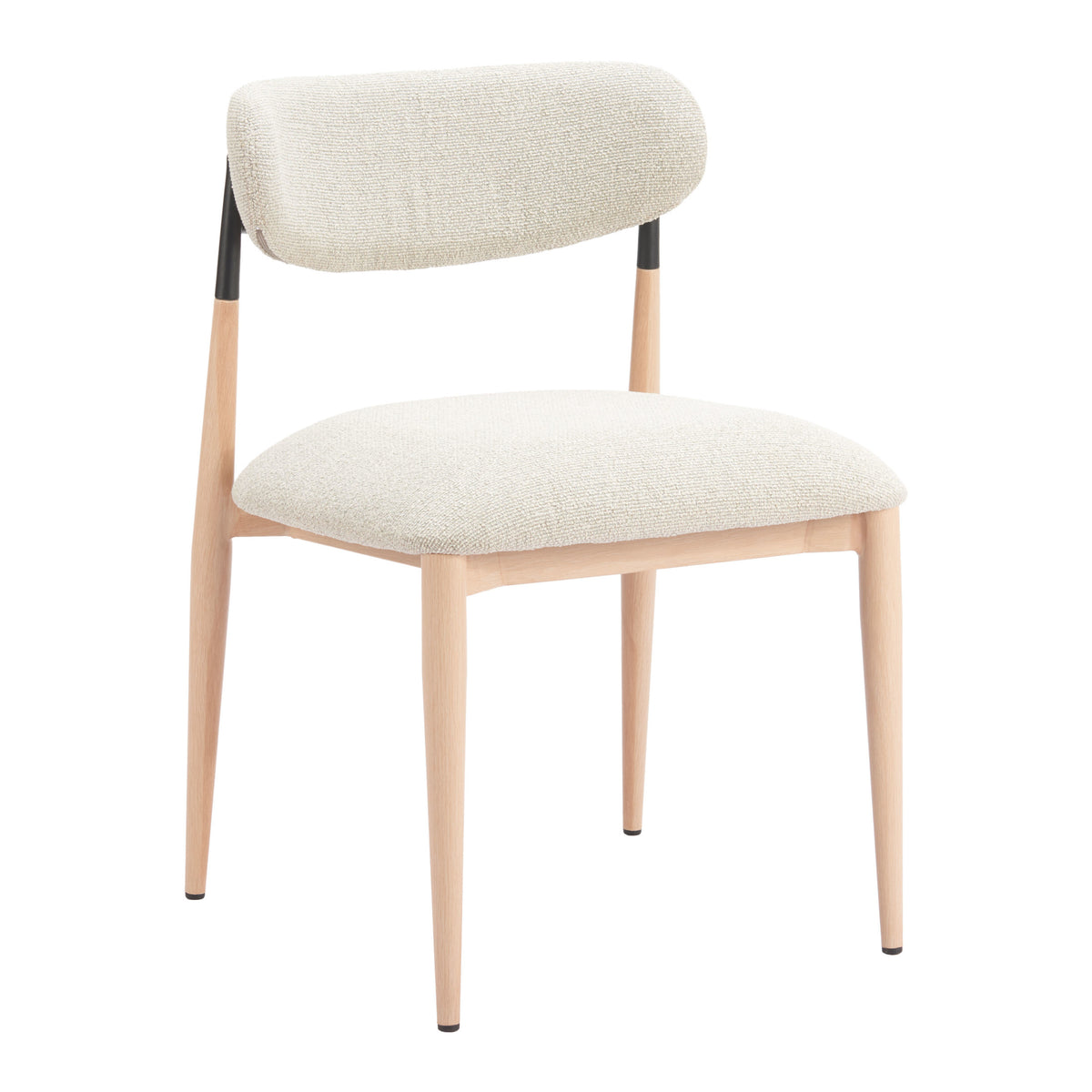 Equinox Armless Dining Chair (Set of 2) Oyster Gray & Natural