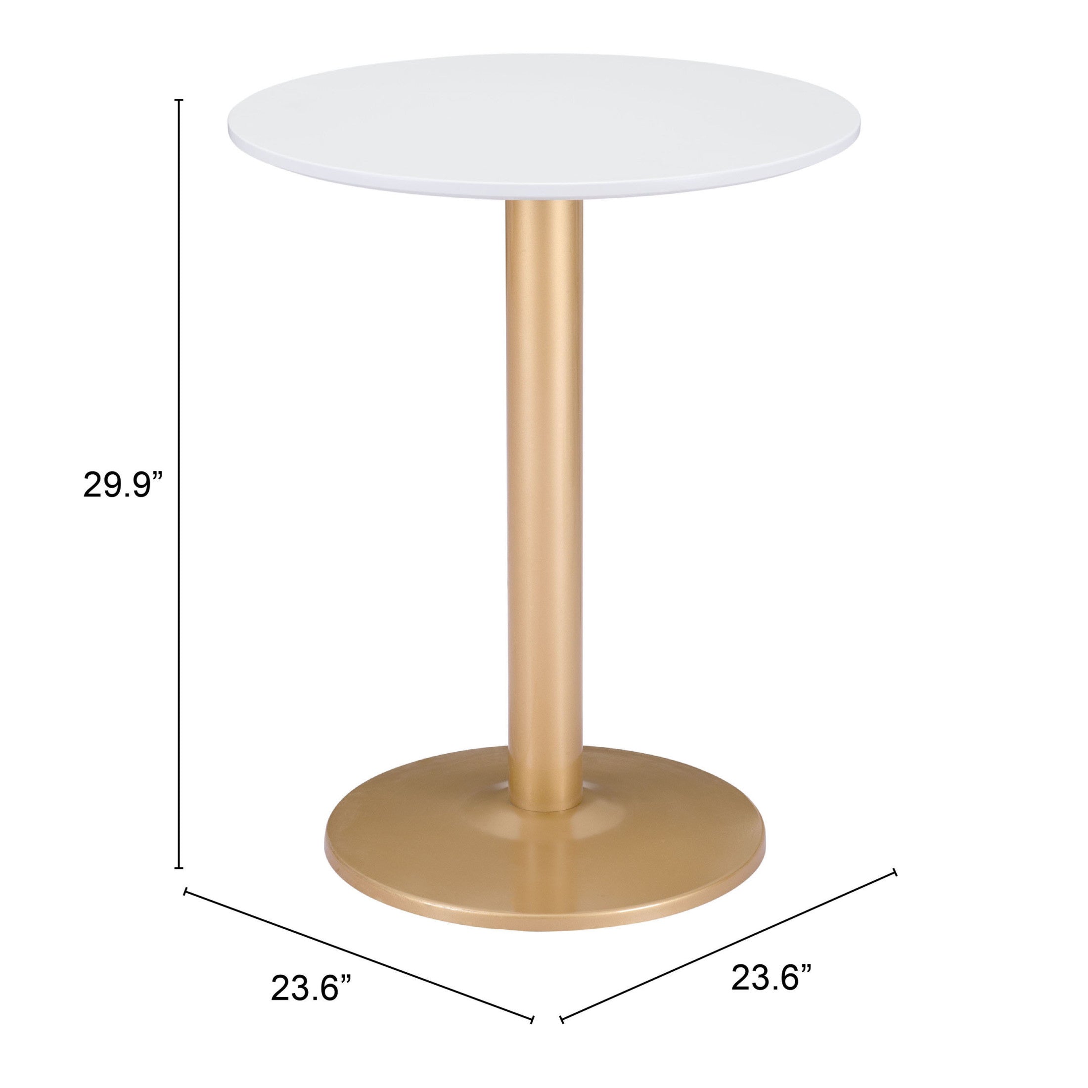 Alto Bistro Table White & Gold