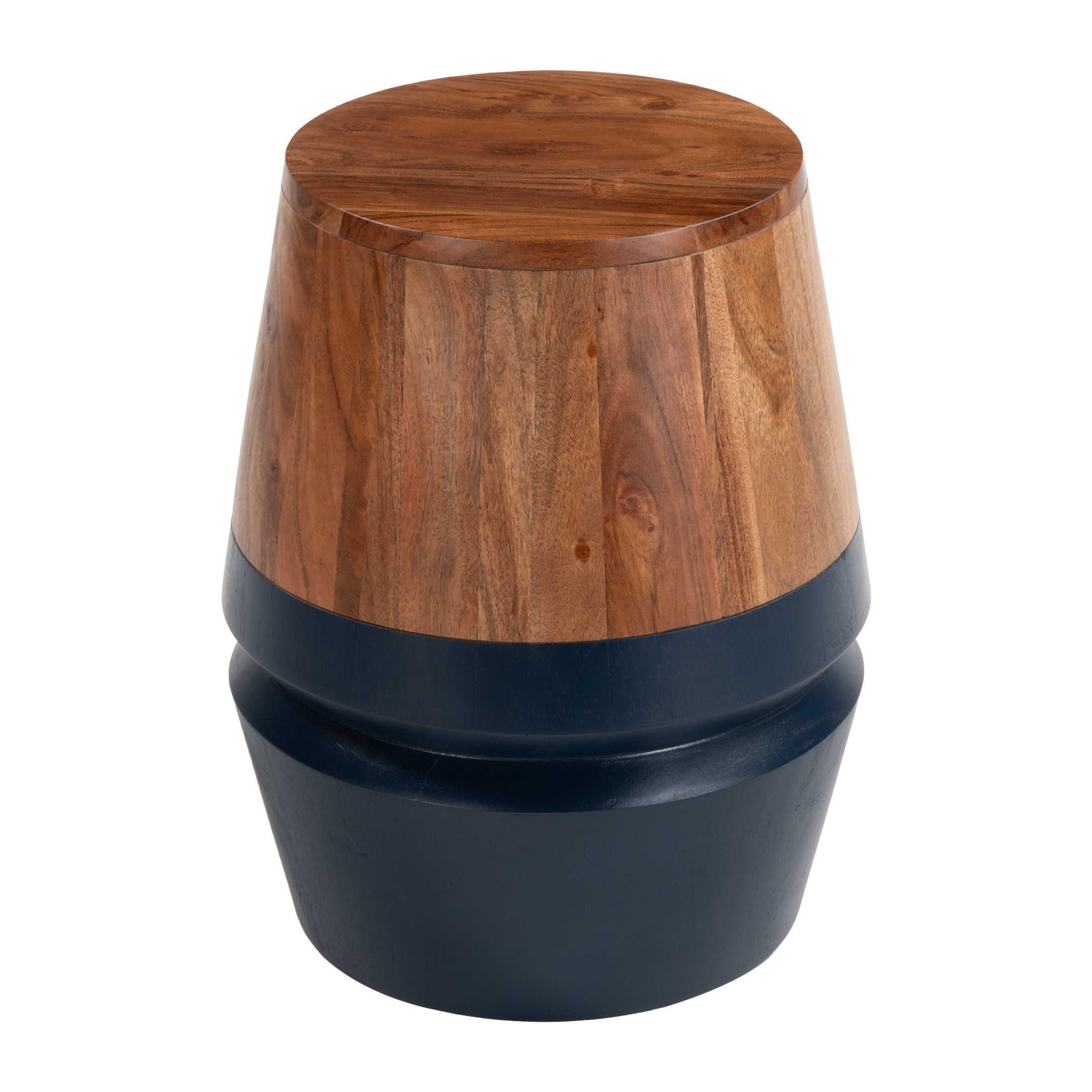 Tornos Side Table Walnut & Deep Blue
