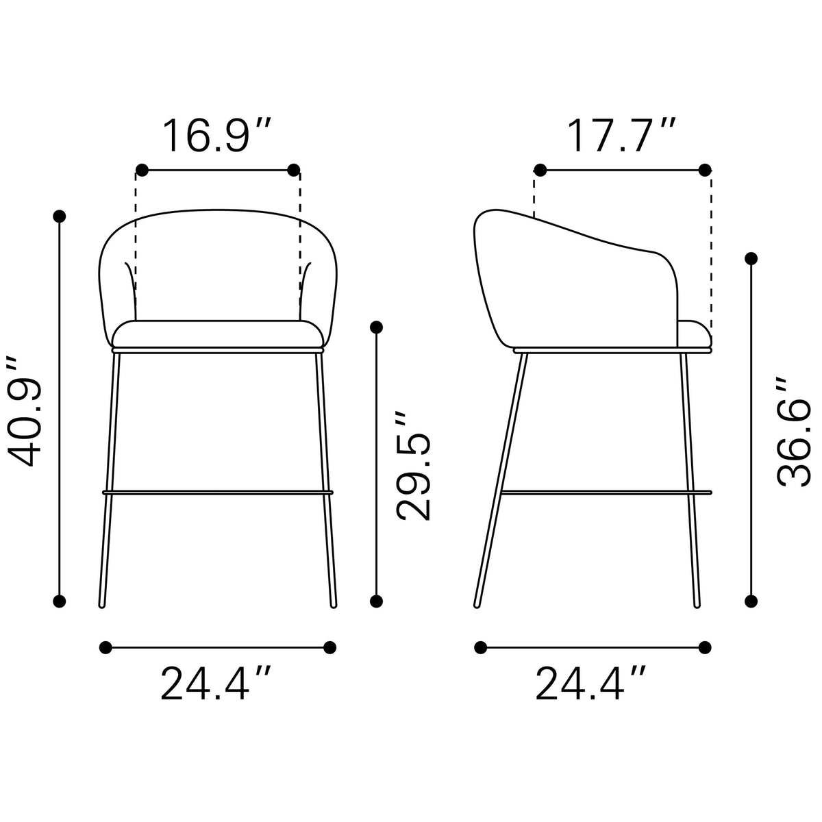 Essen Barstool Ivory