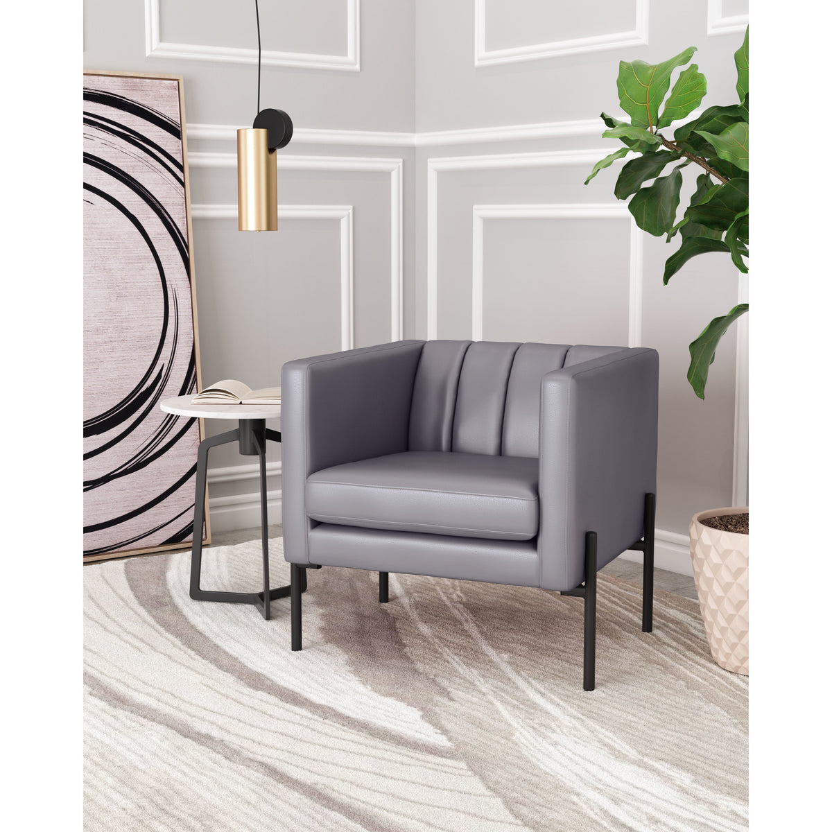 Jess Accent Chair Gray