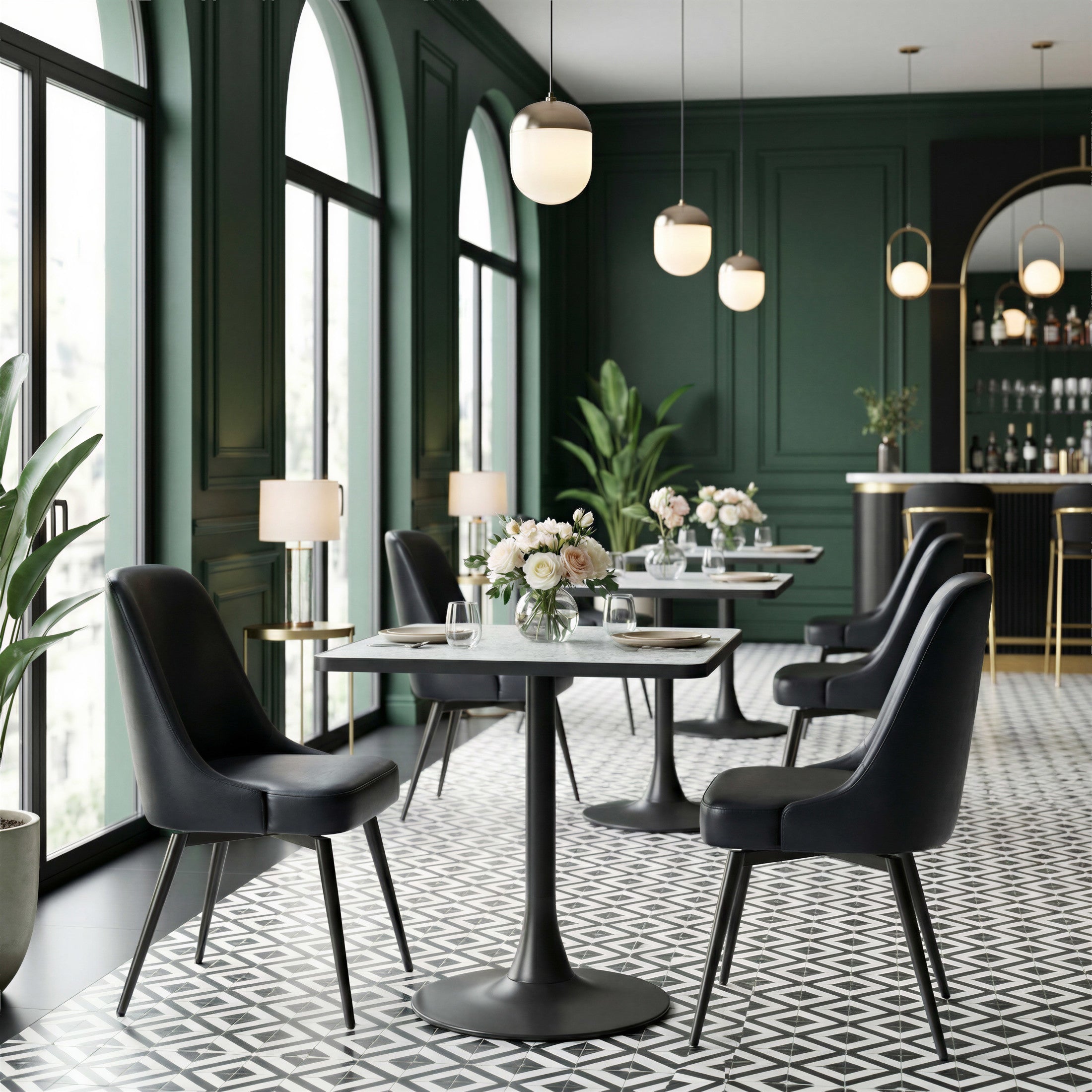 Spot Bistro Table Gray & Black