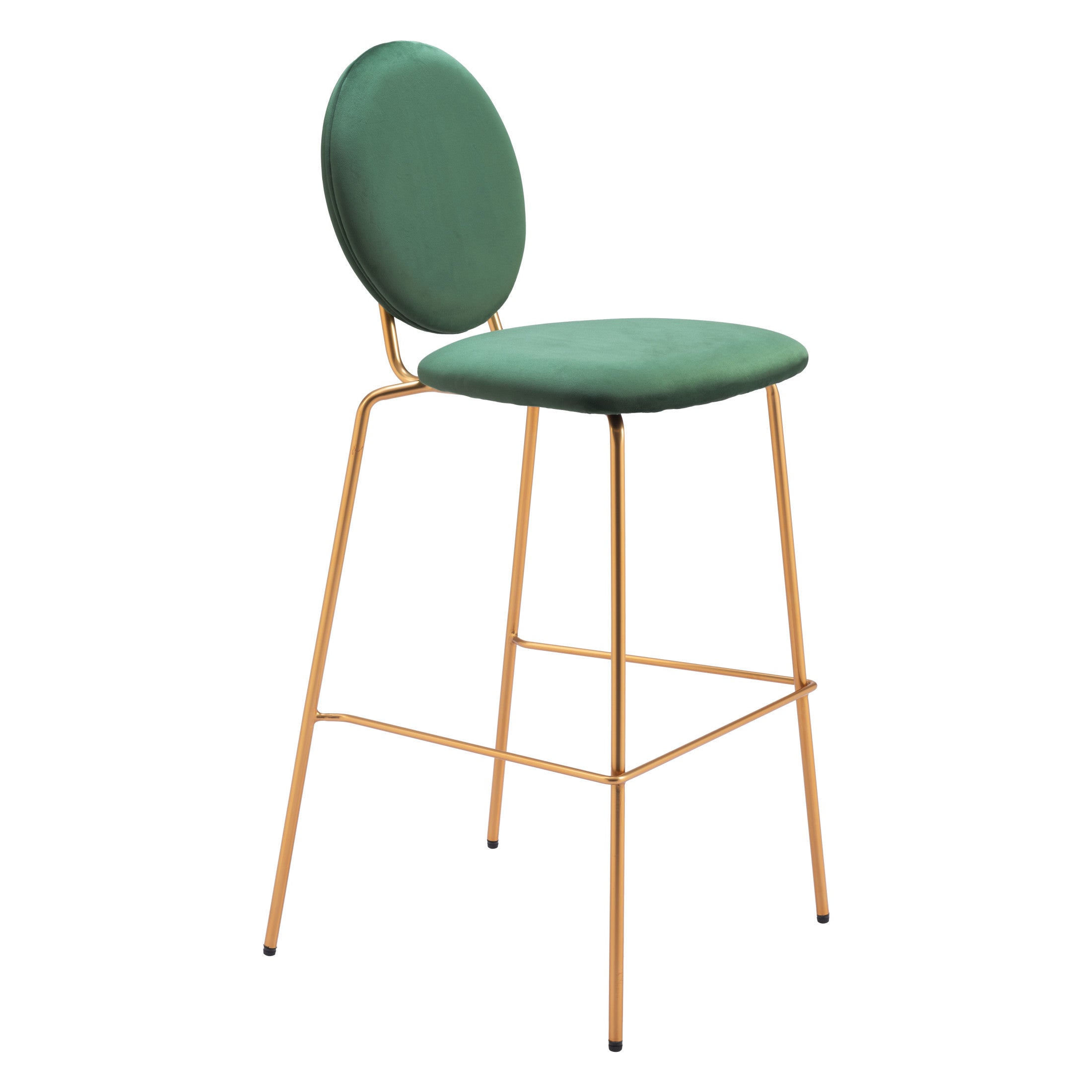 Odessa Barstool (Set of 2) Green & Gold