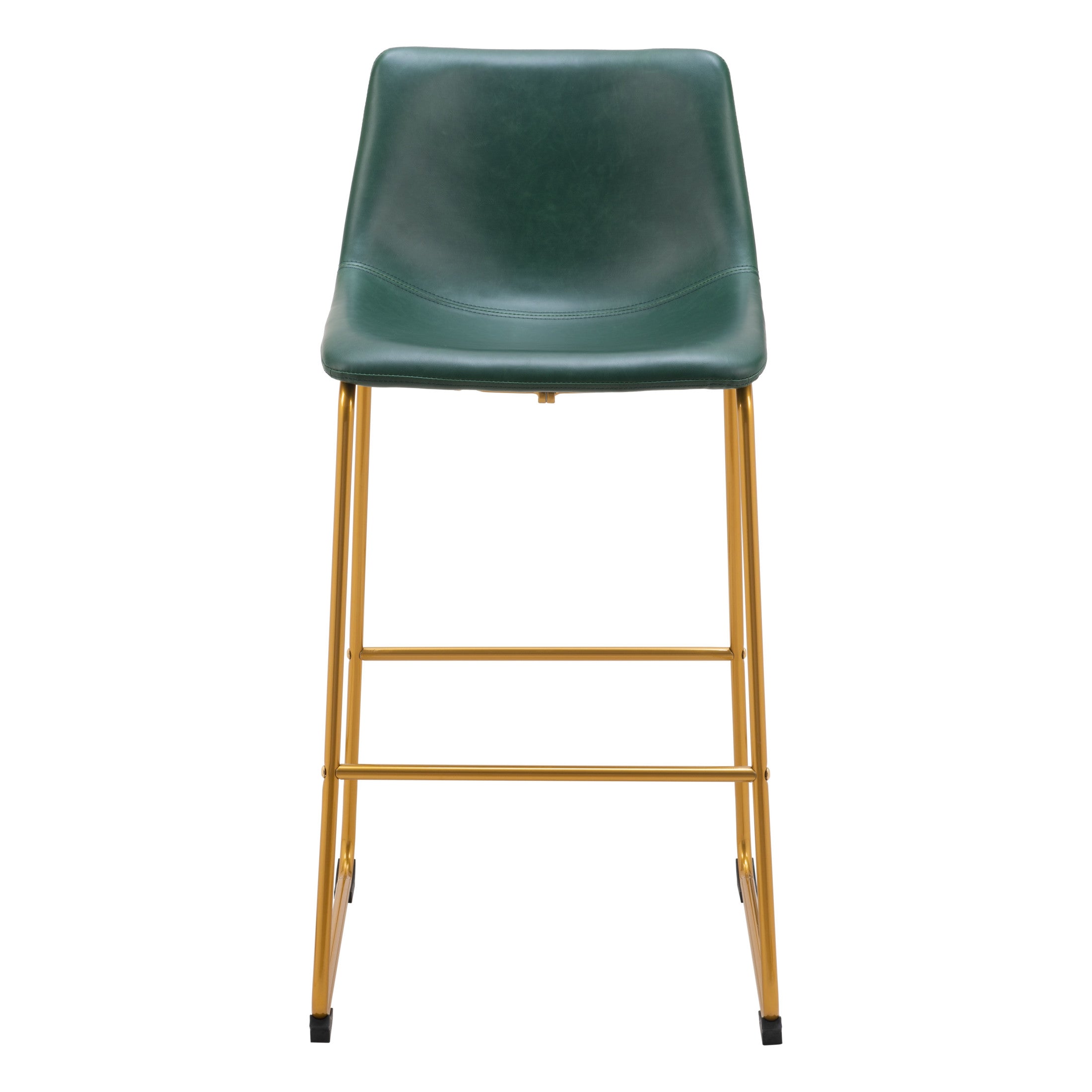 Augusta Barstool (Set of 2) Green & Gold