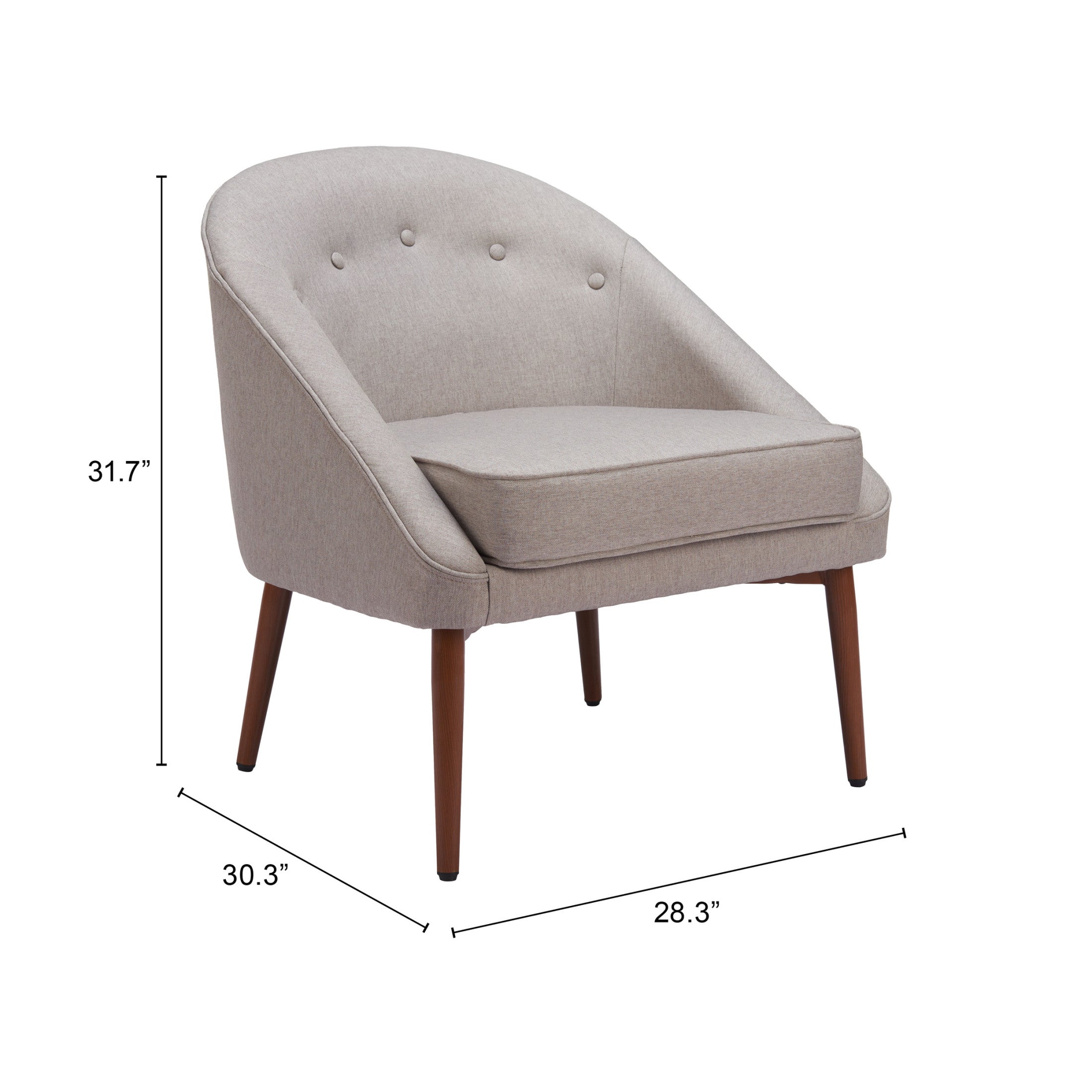 Carter Accent Chair Gray
