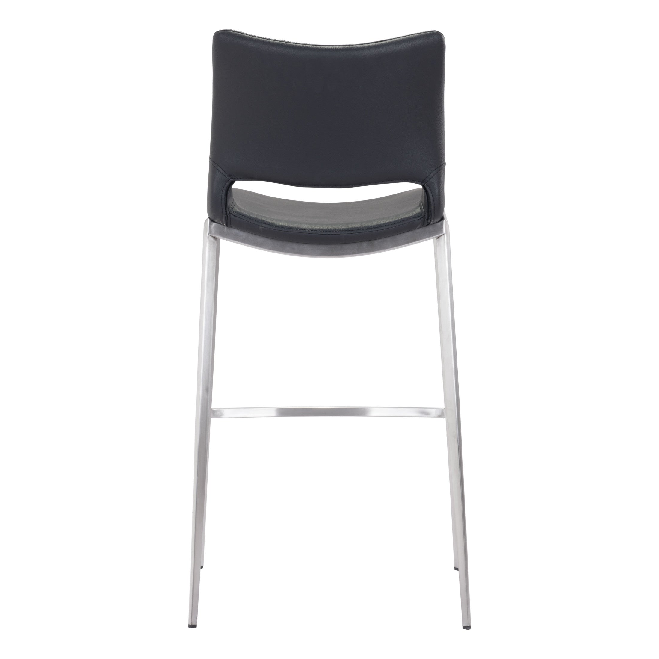 Ace Barstool (Set of 2) Black & Silver