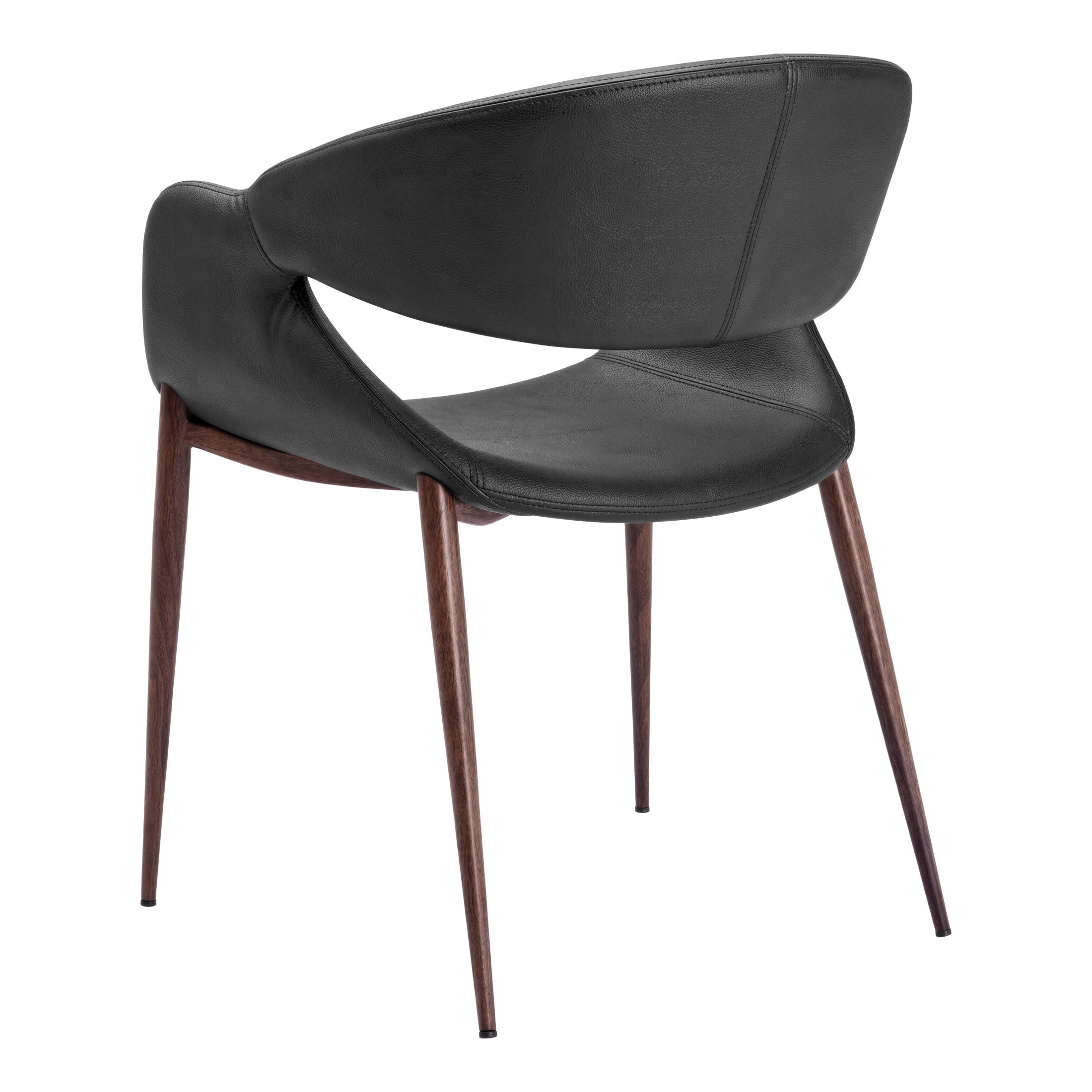 Limay Dining Chair (Set of 2) Black & Walnut