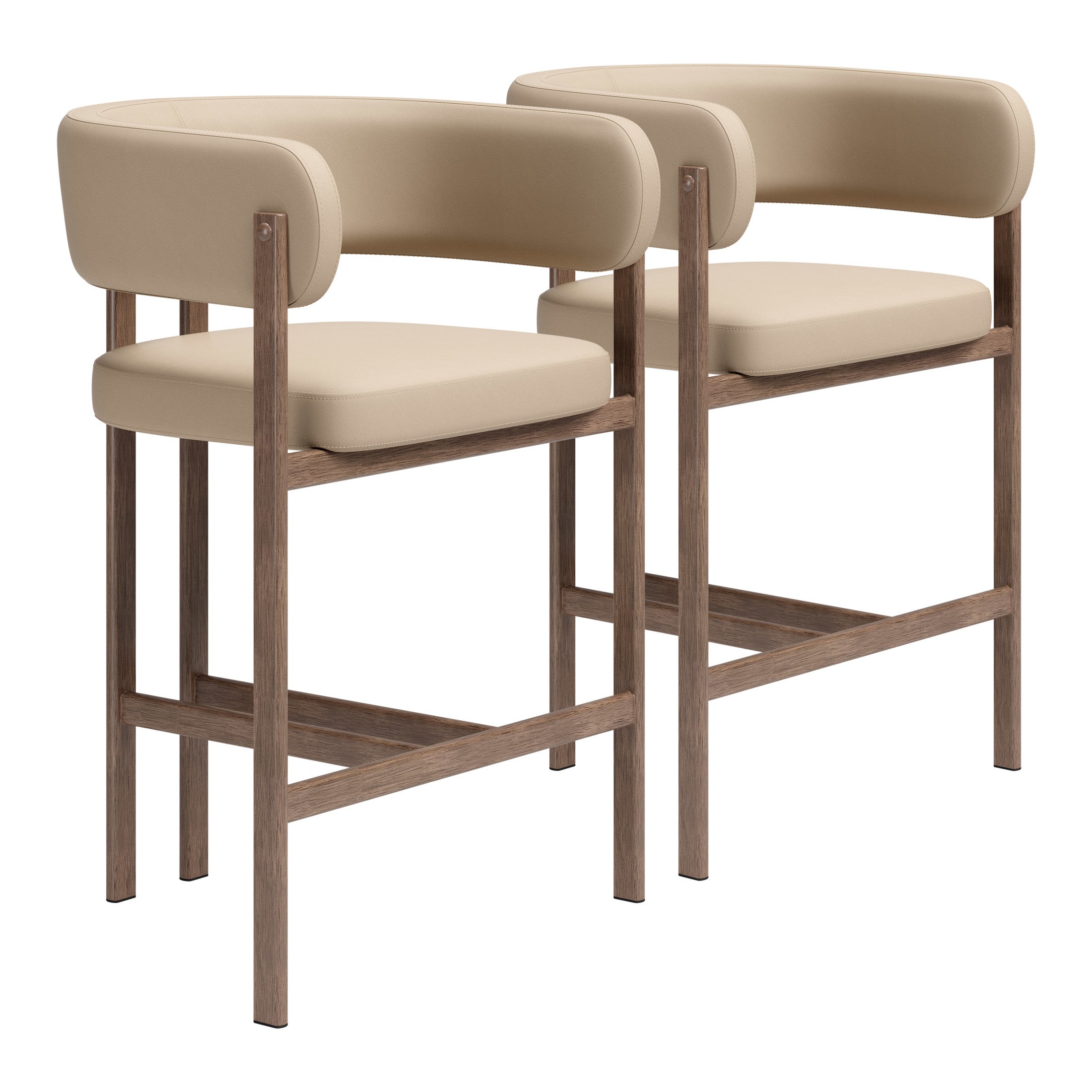 Ruge Counter Stool (Set of 2) Beige