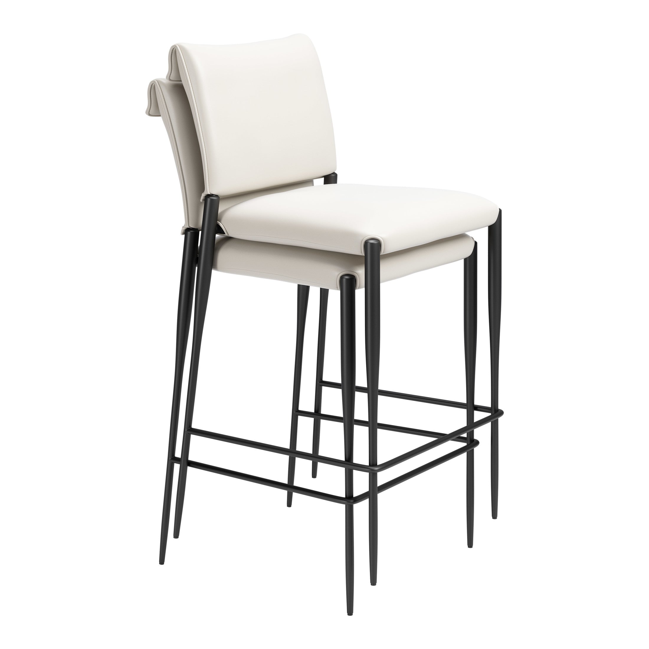 Freesia Barstool (Set of 2) White