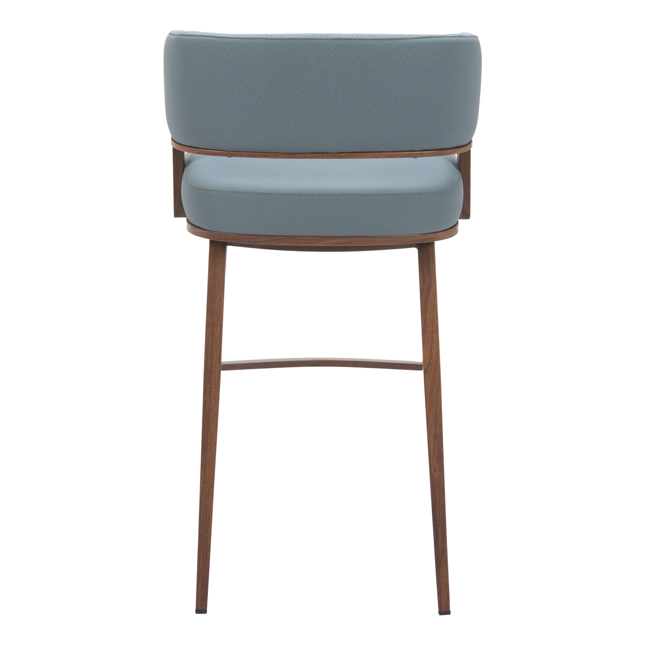 Poise Barstool Azure Gray & Walnut