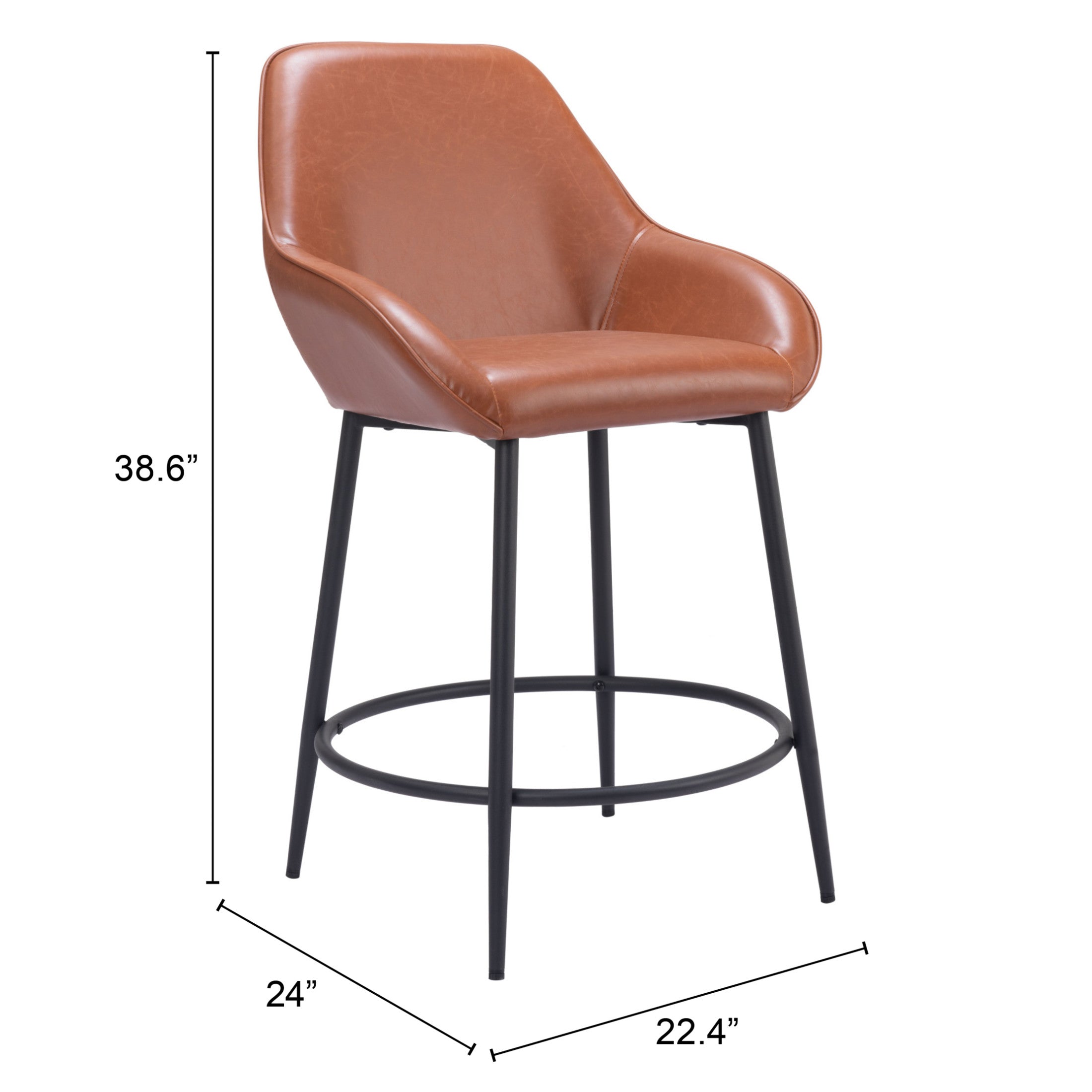 Vila Counter Stool (Set of 2) Brown
