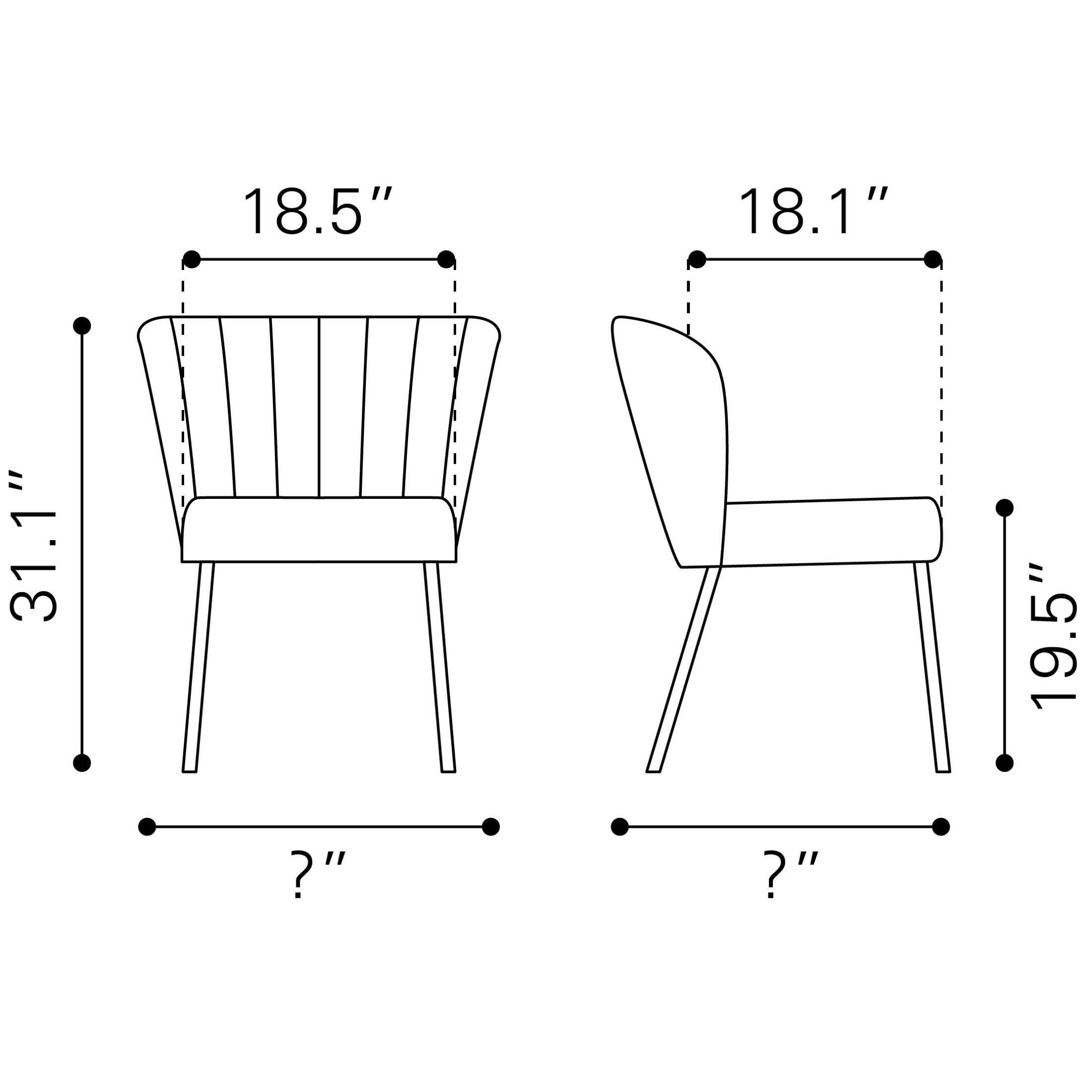 Aimee Dining Chair (Set of 2) Gray