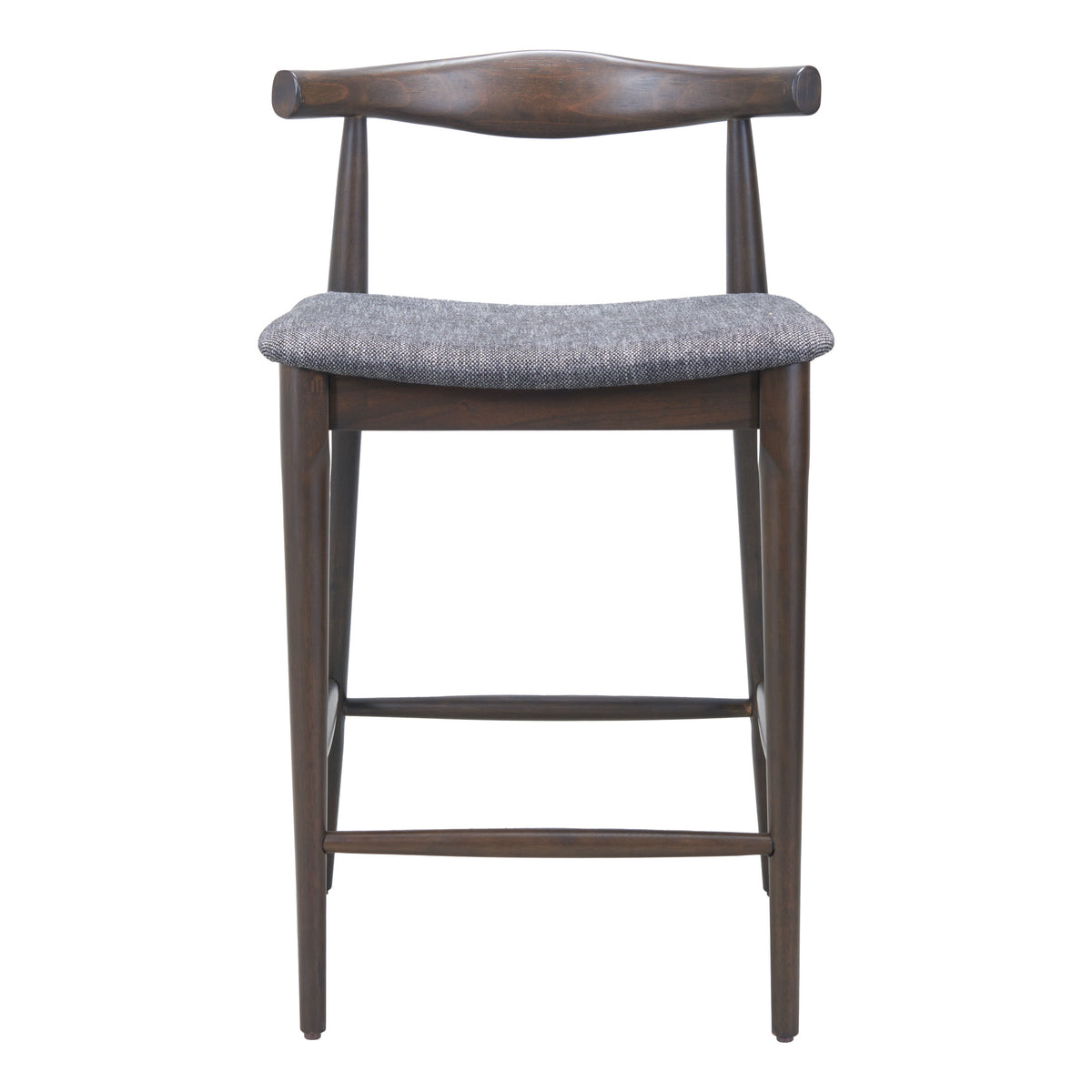 Tuzka Counter Stool (Set of 2) Gray & Espresso