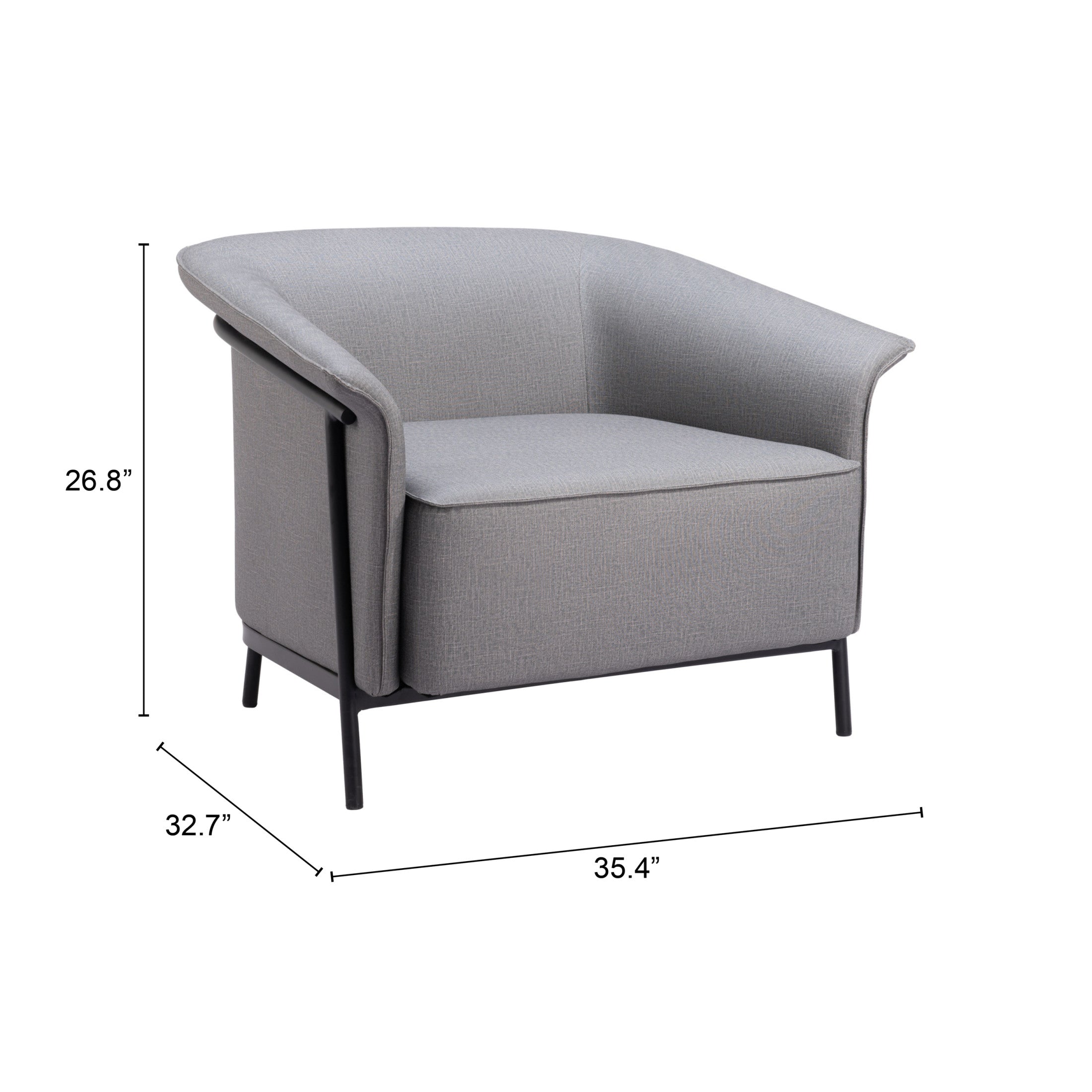 Burry Accent Chair Slate Gray
