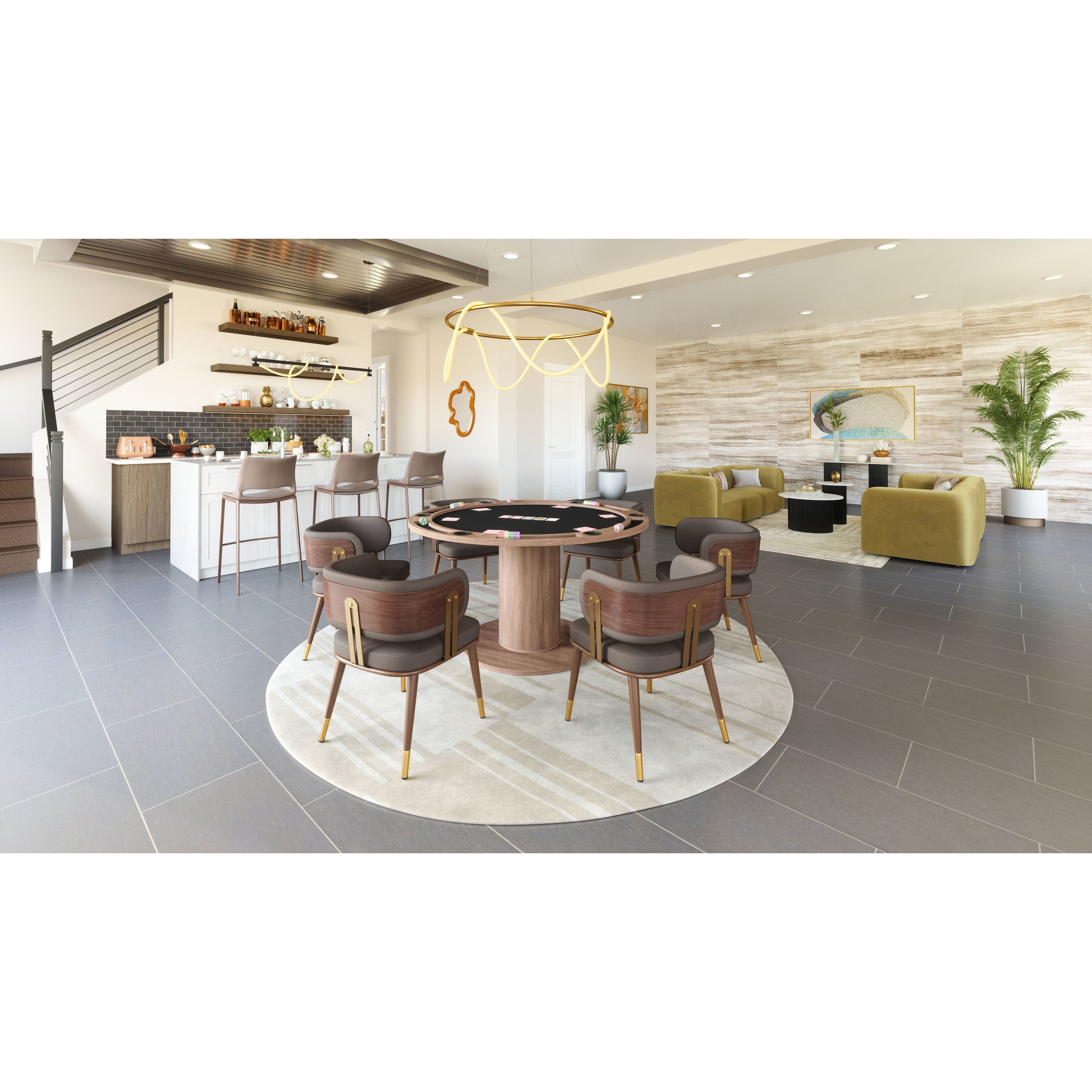 Brew Dining Chair Brown & Walnut