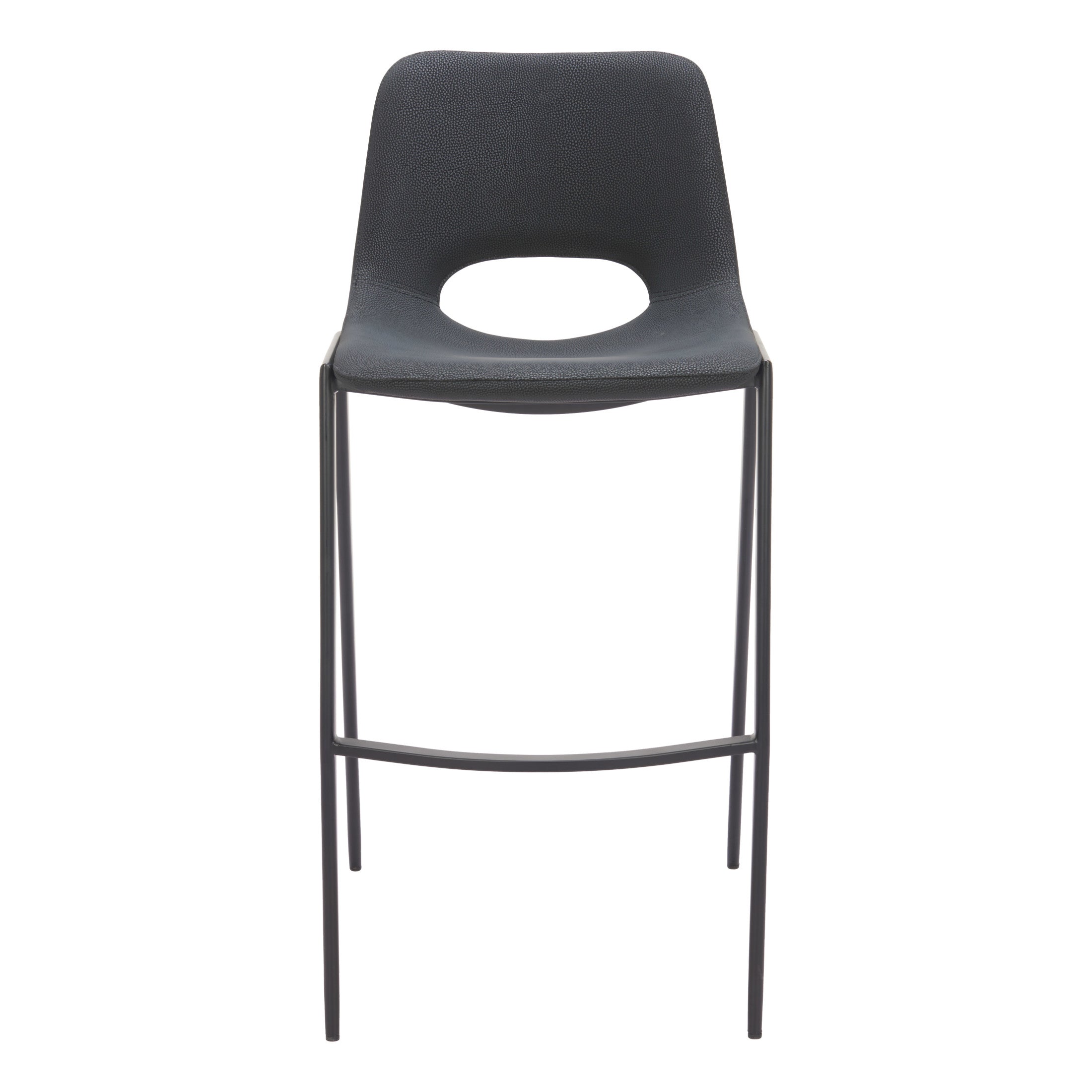 Desi Armless Barstool (Set of 2) Black