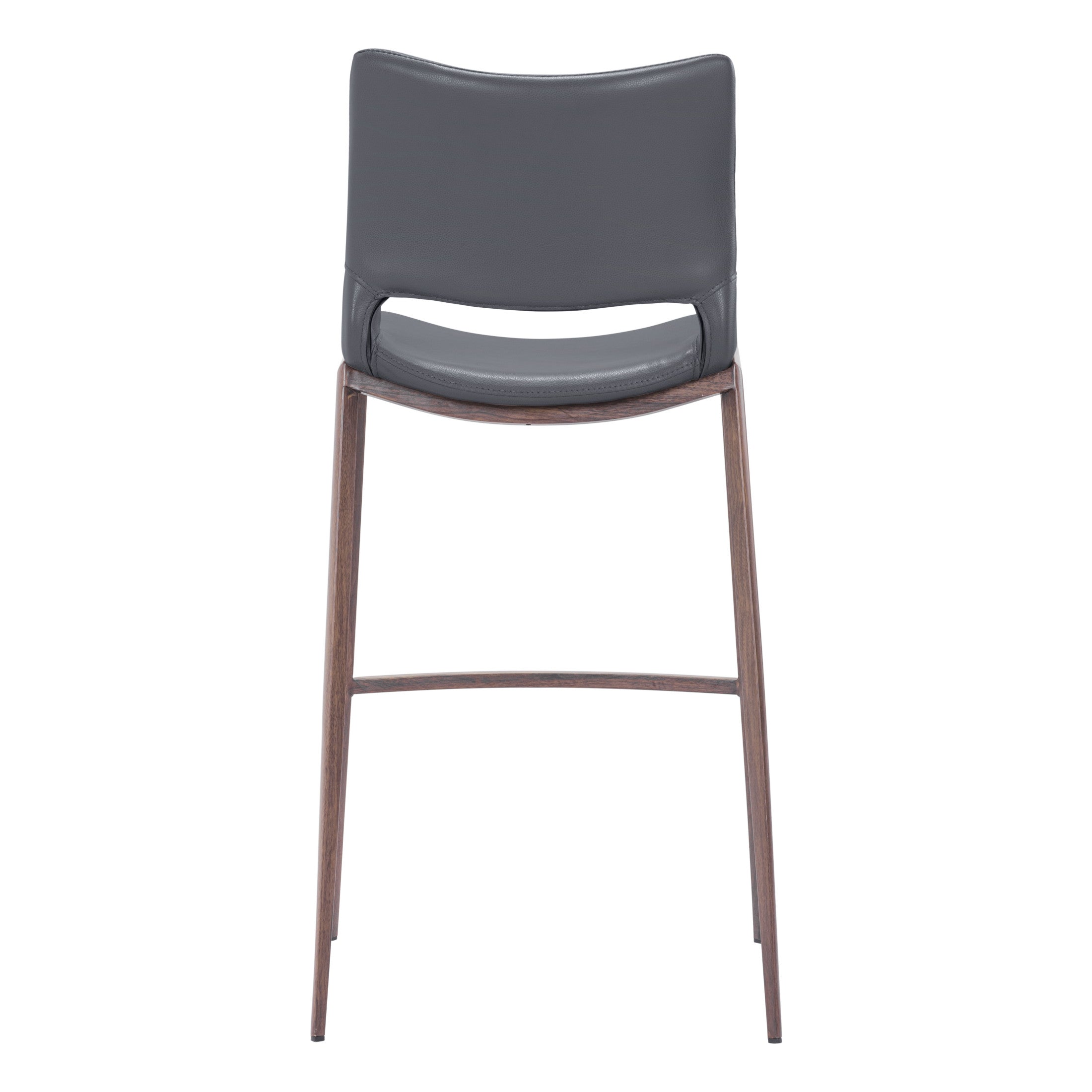 Ace Barstool (Set of 2) Dark Gray & Walnut