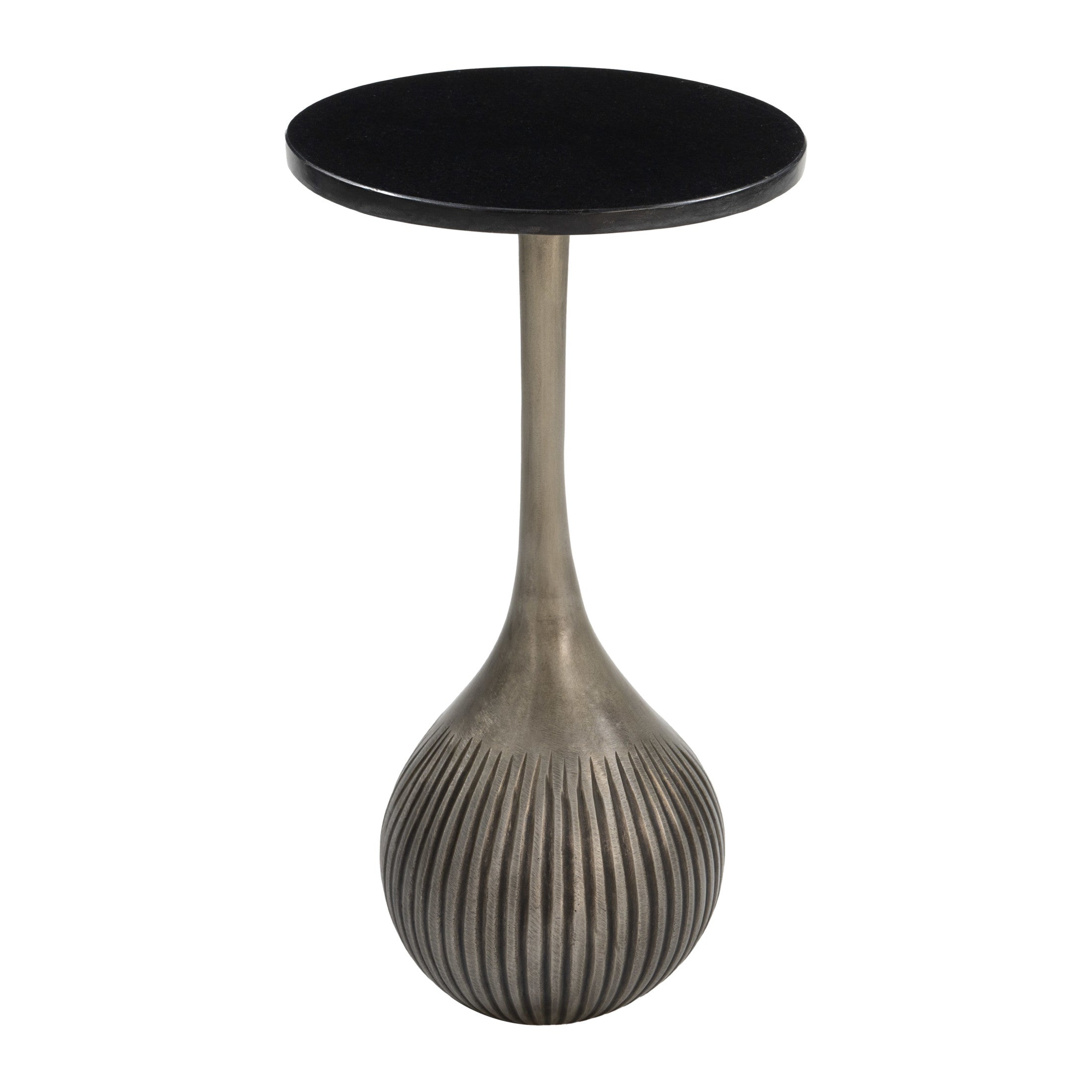 Ionis Accent Table Black & Antique Silver