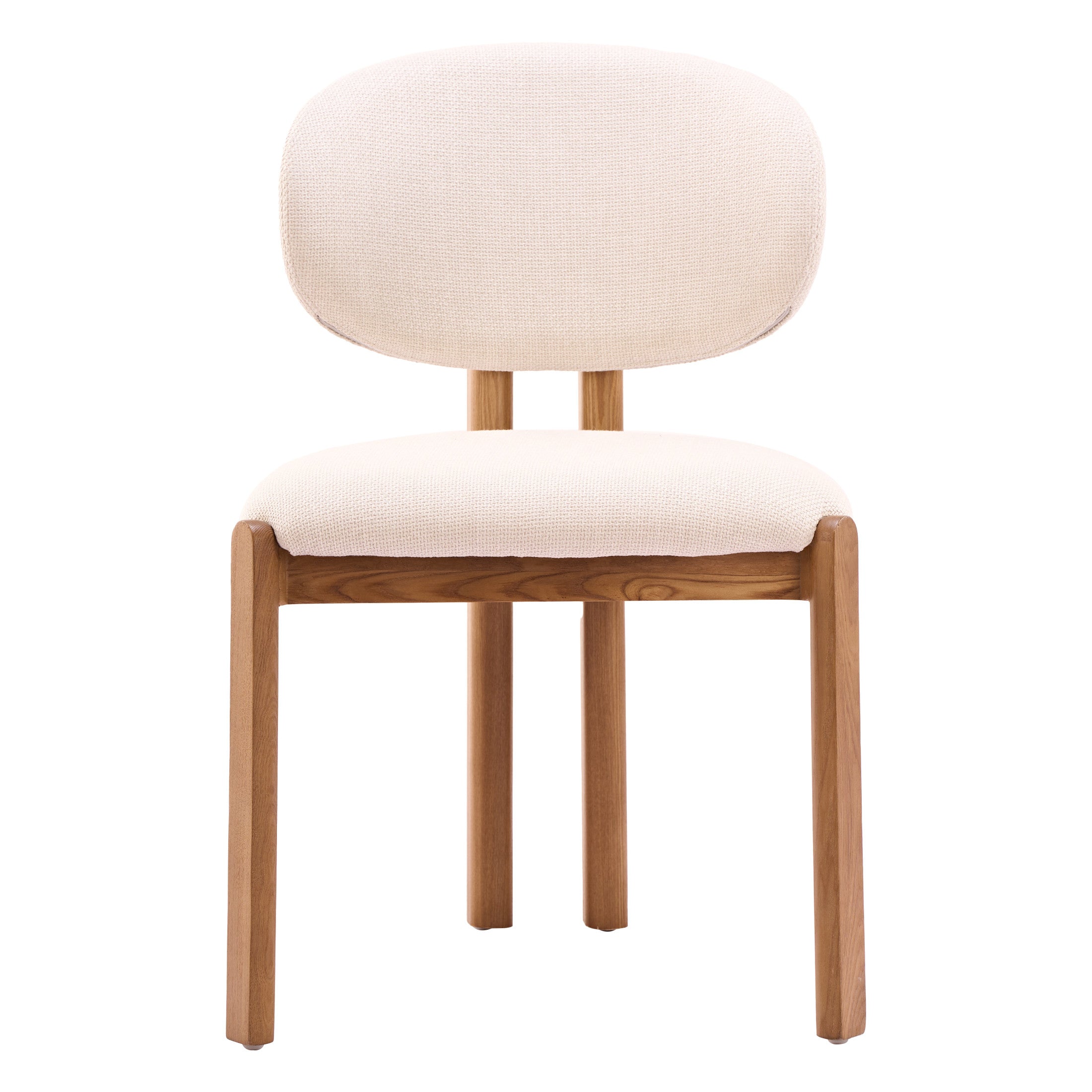 Rosetta Dining Chair (Set of 2) Beige & Walnut