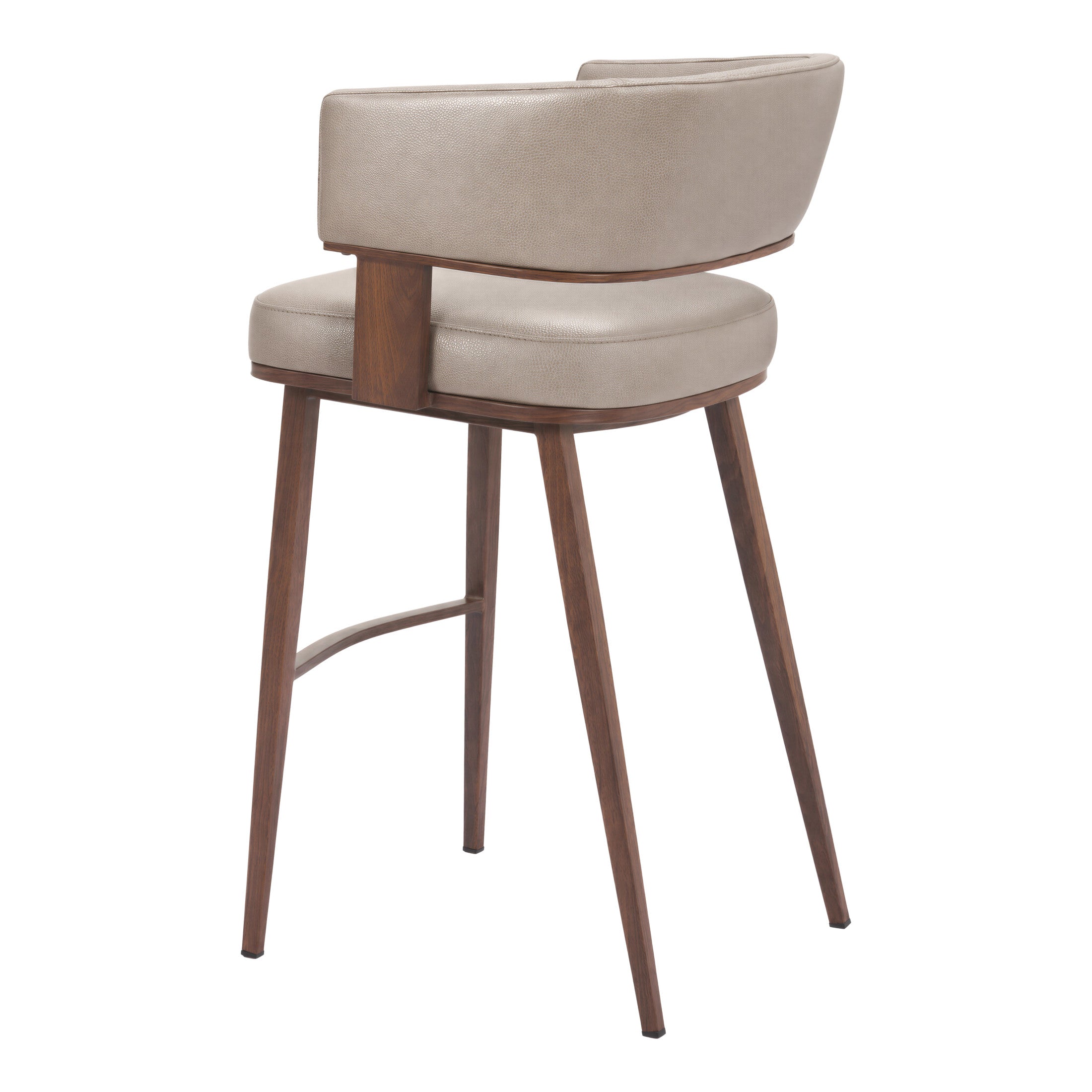 Poise Barstool Brown & Walnut