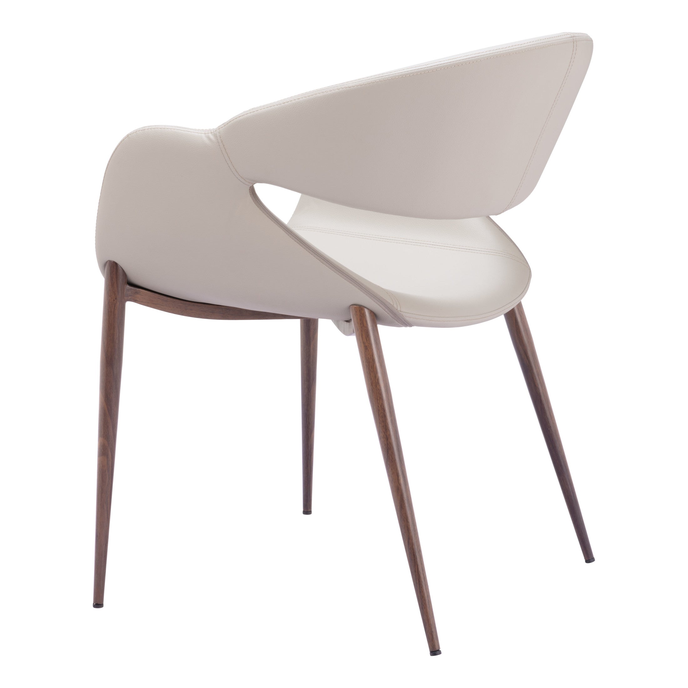 Limay Dining Chair (Set of 2) Beige & Walnut