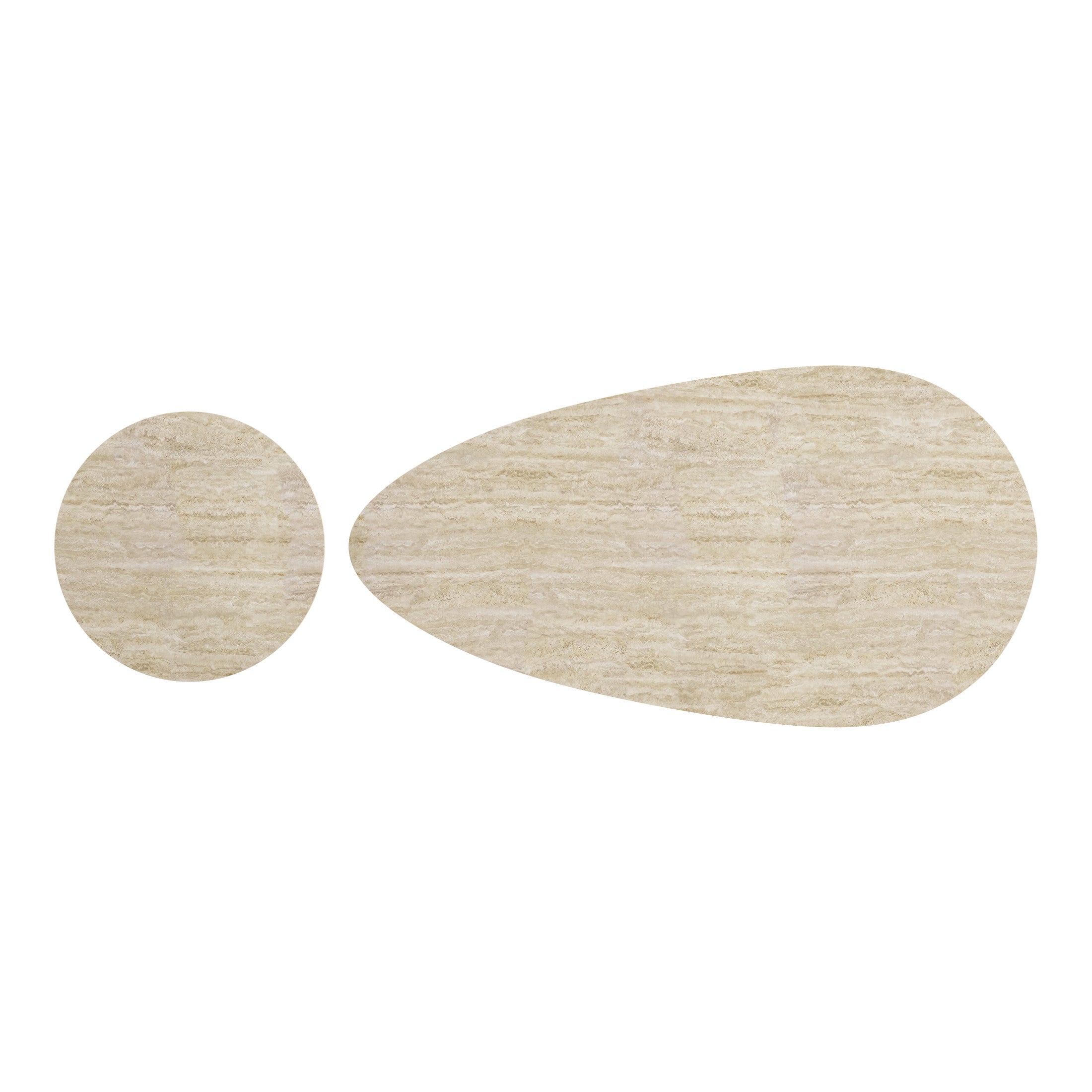 Reyes Coffee Table Set (2-Piece) Natural & Black