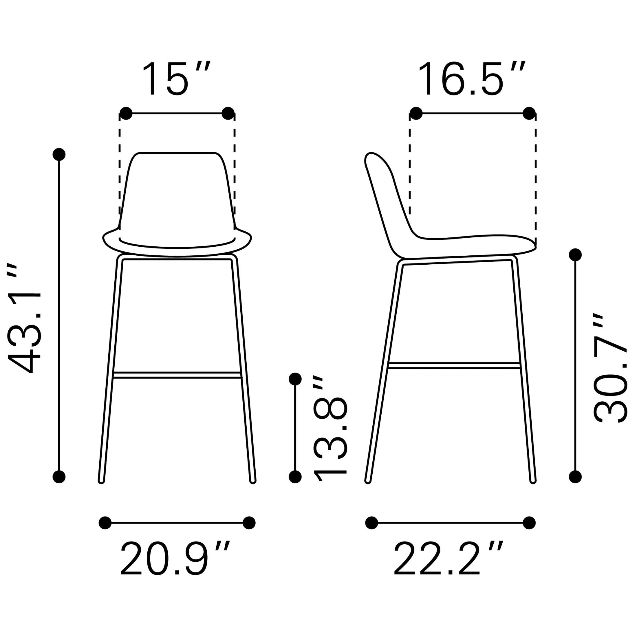 Byron Barstool Brown