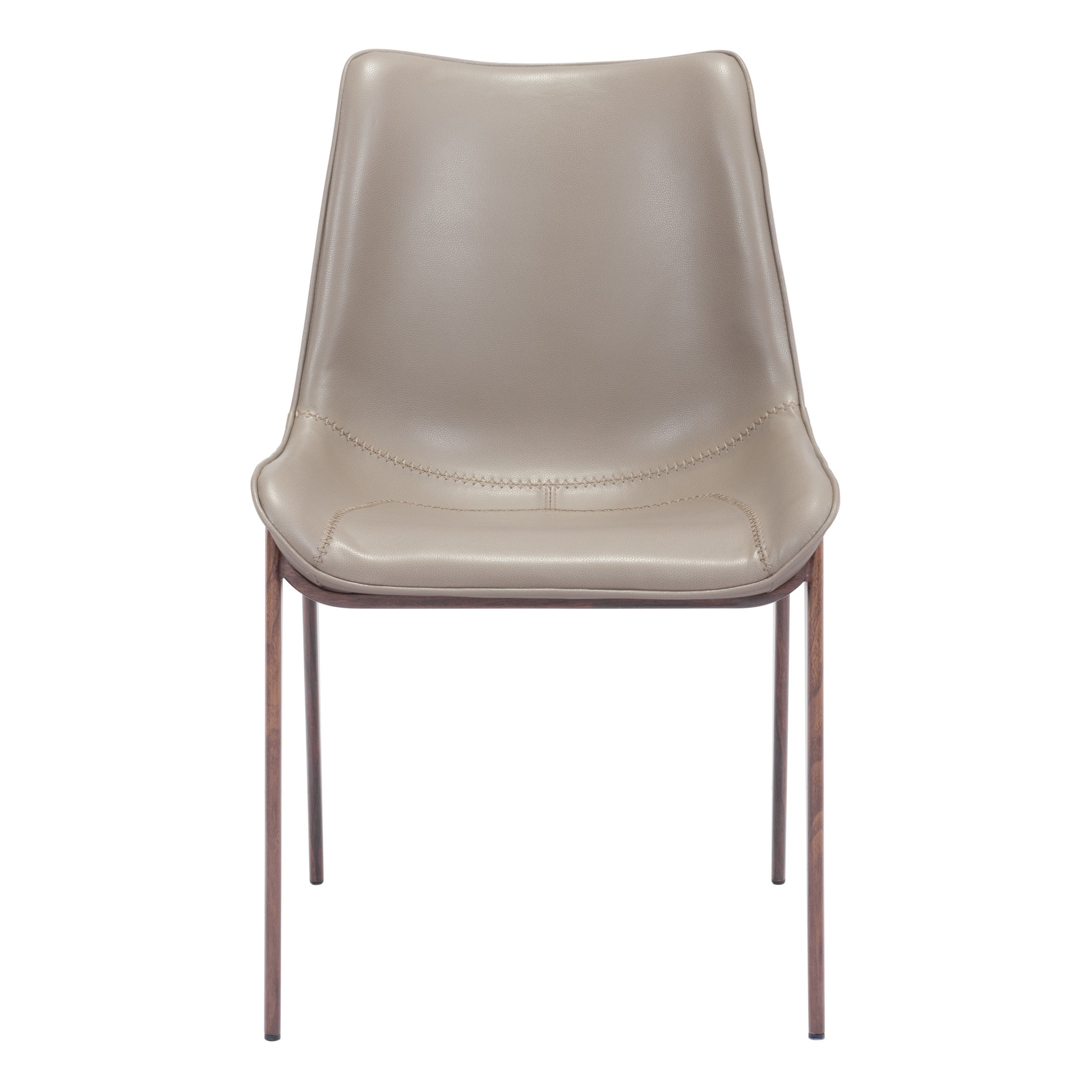 Magnus Dining Chair (Set of 2) Brown & Walnut