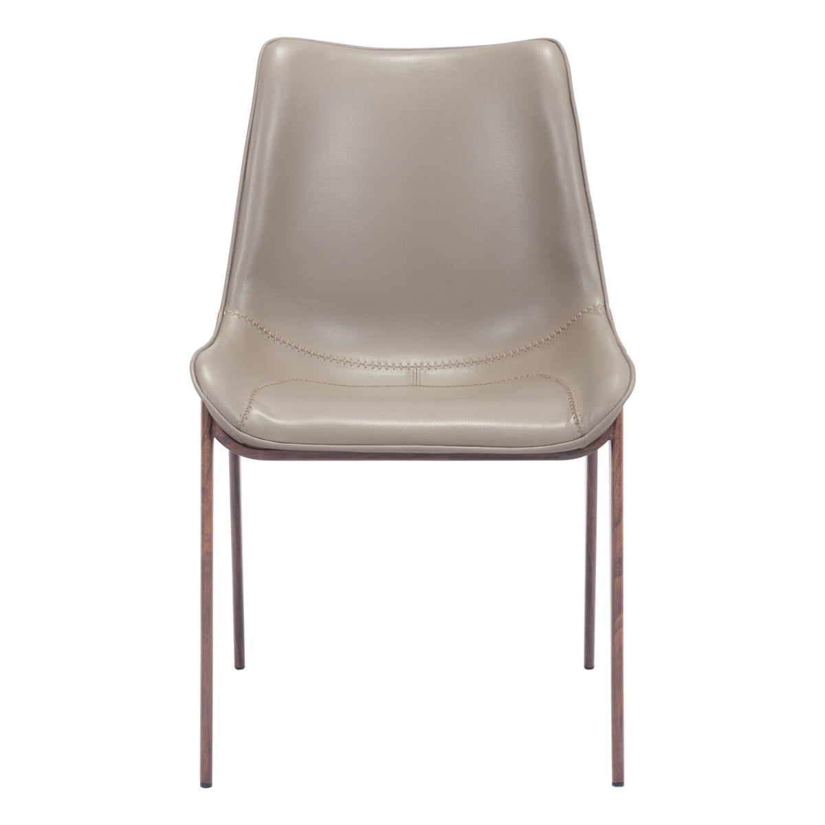 Magnus Dining Chair (Set of 2) Brown & Walnut