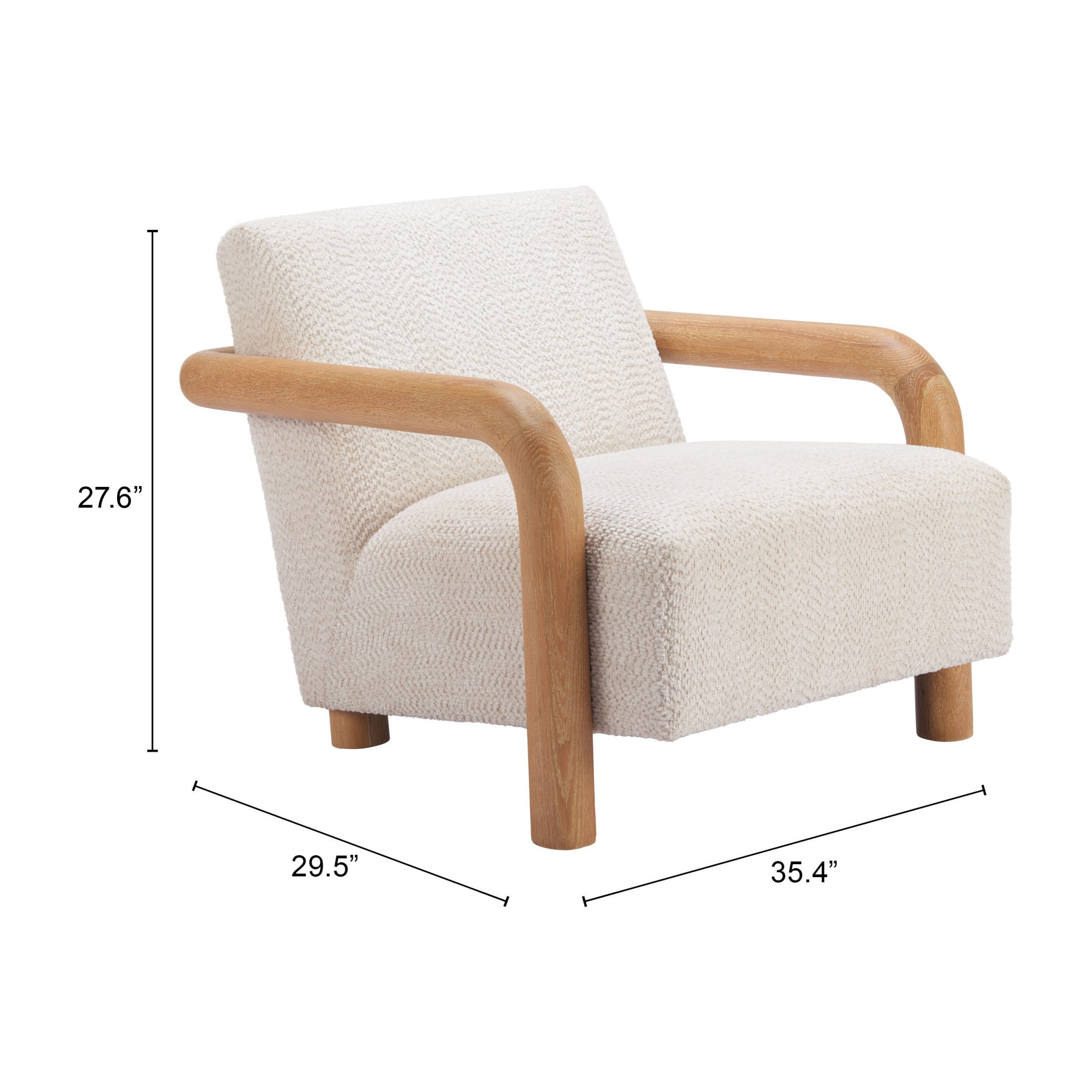 Subliem Accent Chair Cotton White