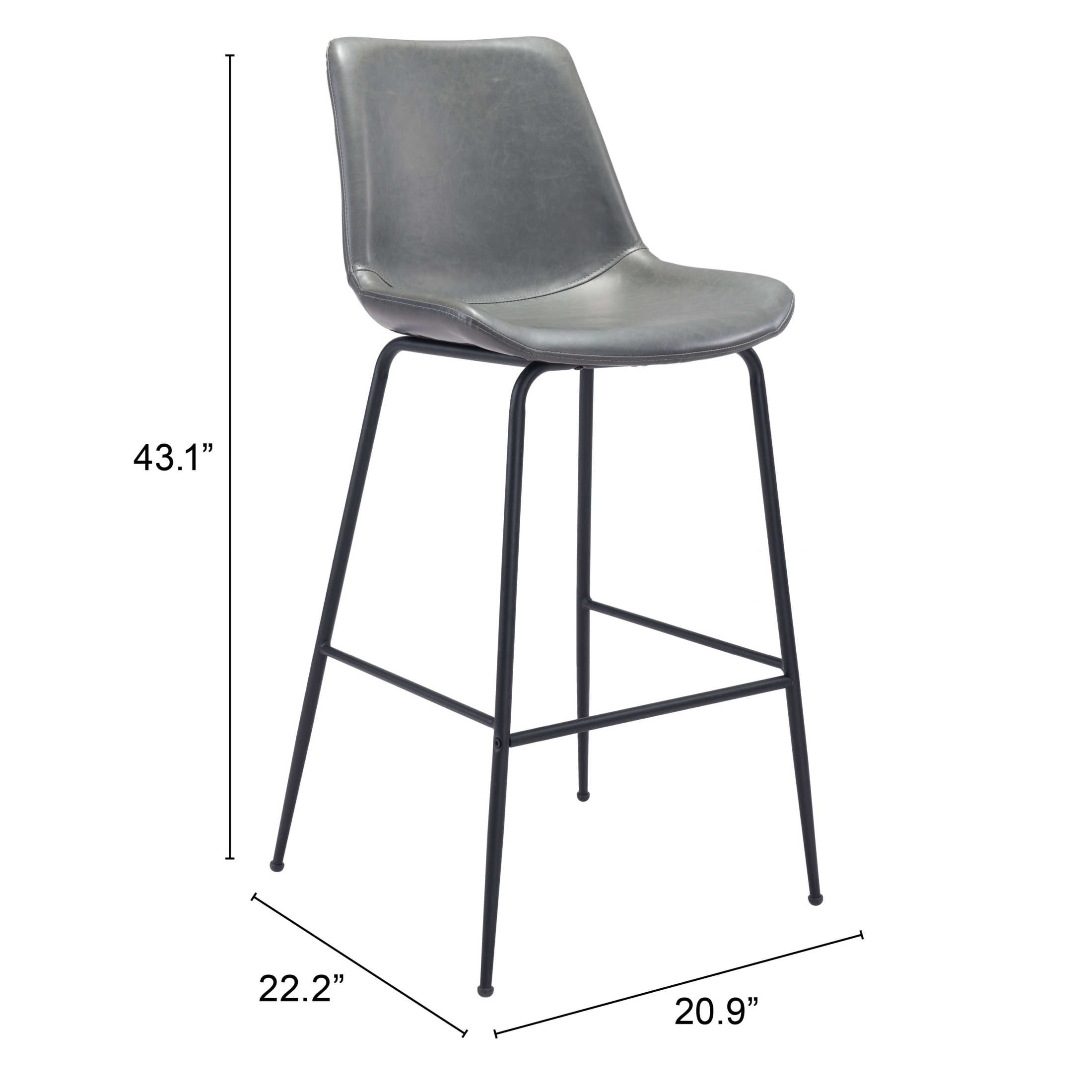 Byron Barstool Gray
