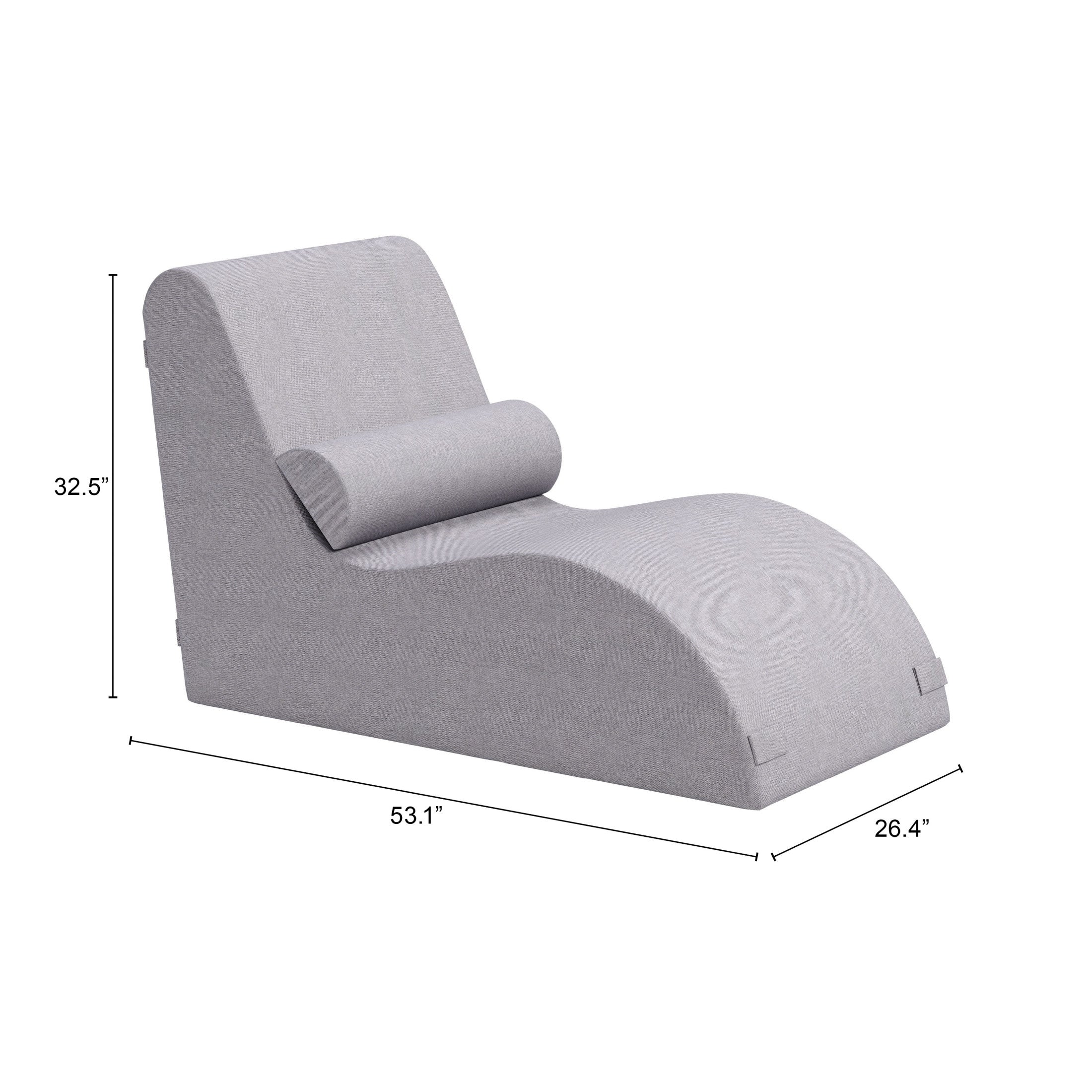 Luanda Chaise Lounge Gray