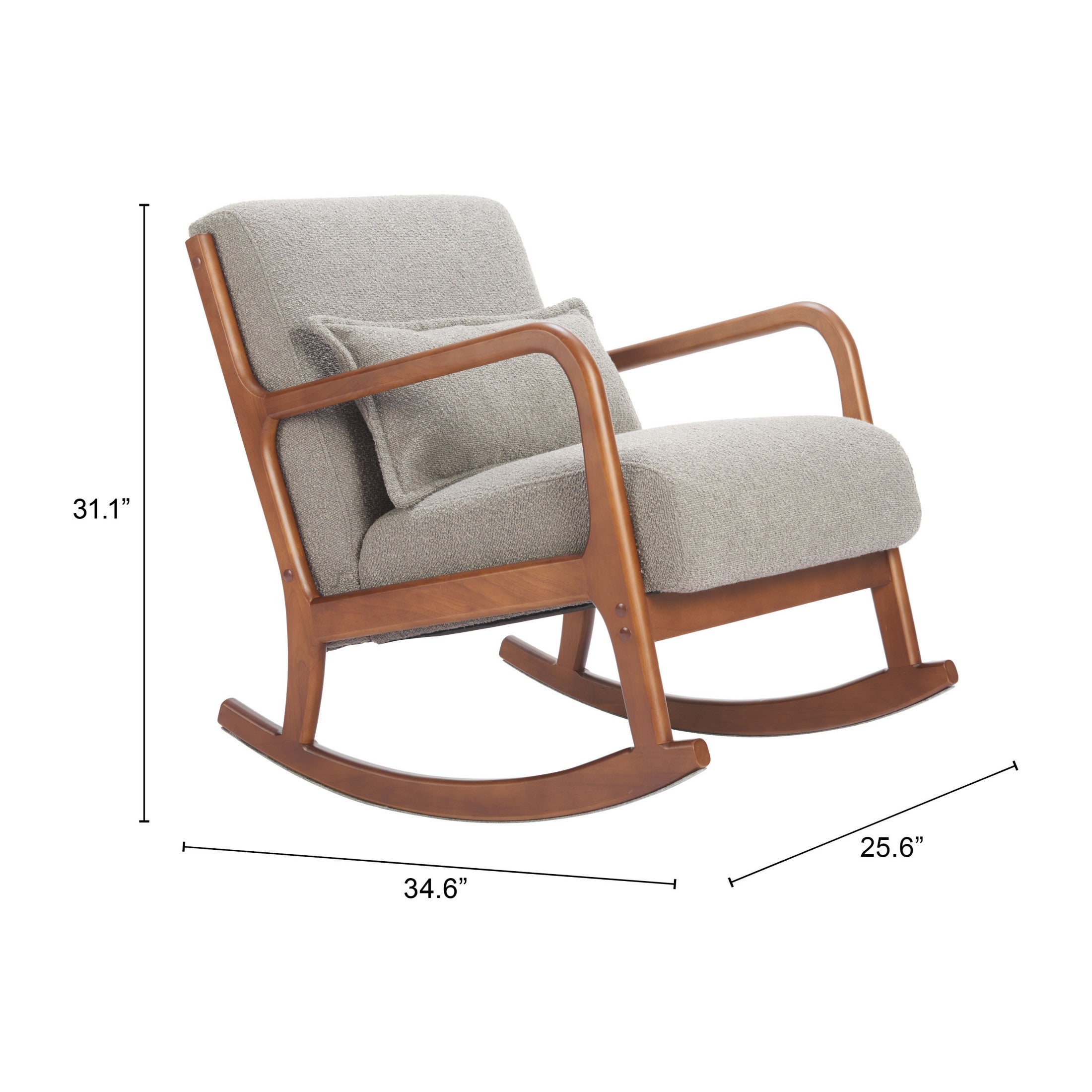 Hady Rocking Chair Gray