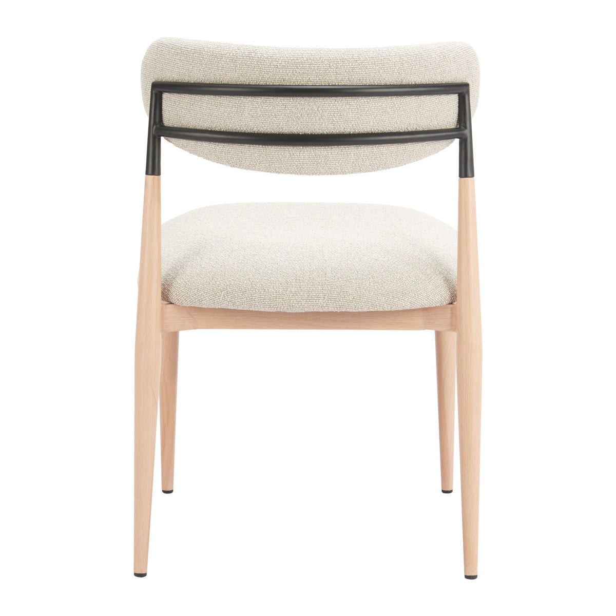 Equinox Armless Dining Chair (Set of 2) Oyster Gray & Natural