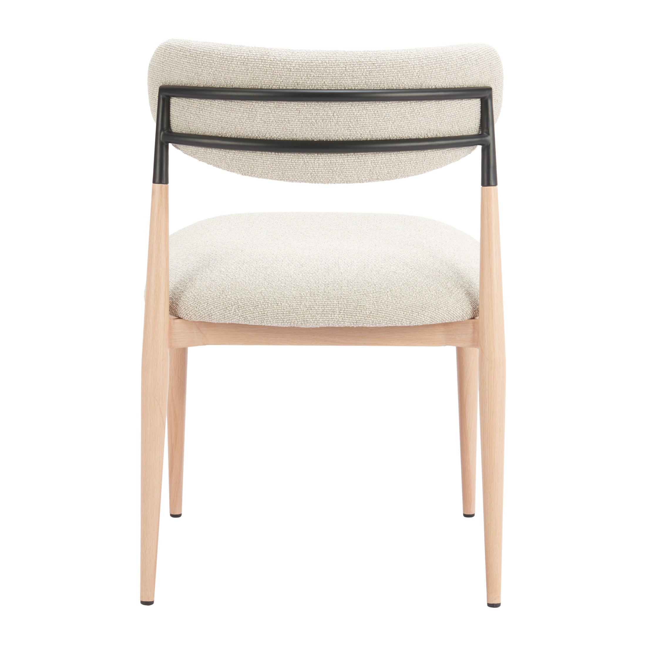 Equinox Armless Dining Chair (Set of 2) Oyster Gray & Natural
