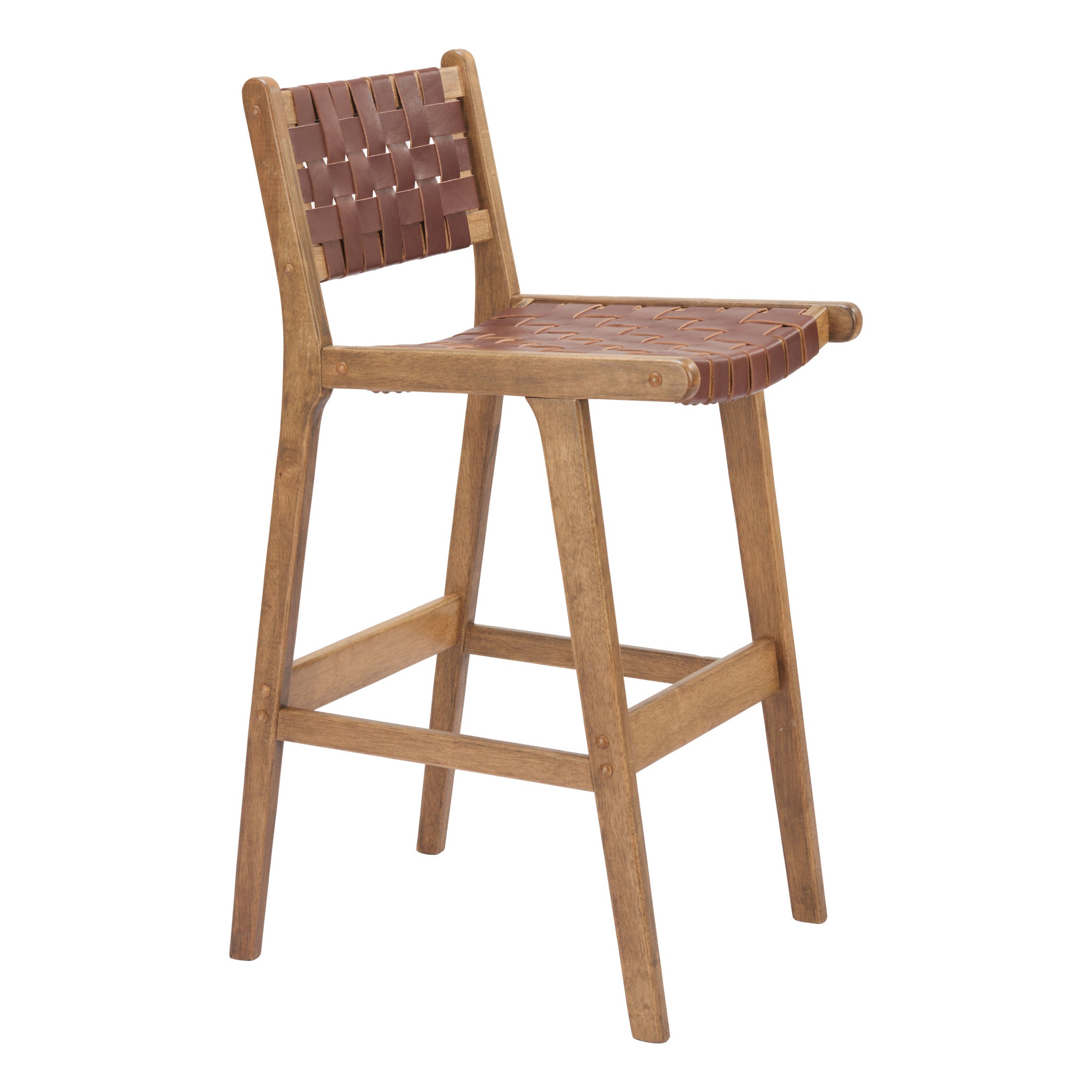 Feder Barstool (Set of 2) Brown
