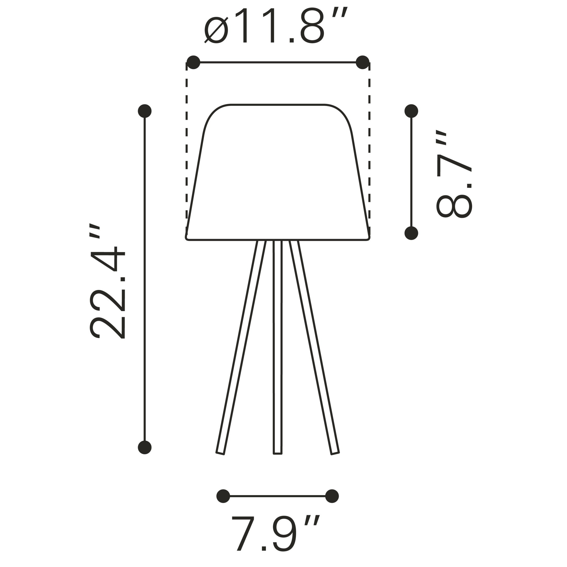 Mozzi Table Lamp Gray & Black