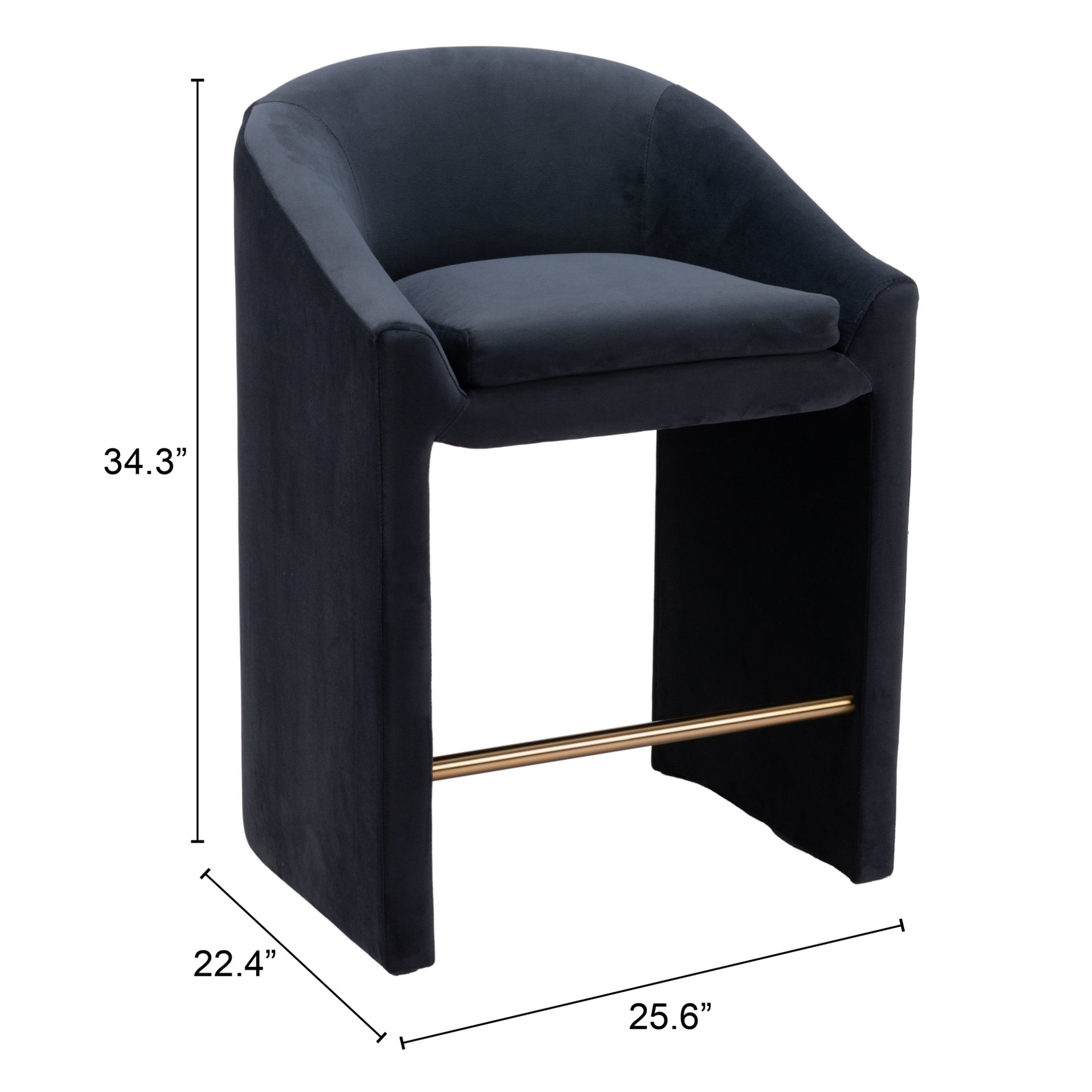 Emas Counter Stool Midnight Gray